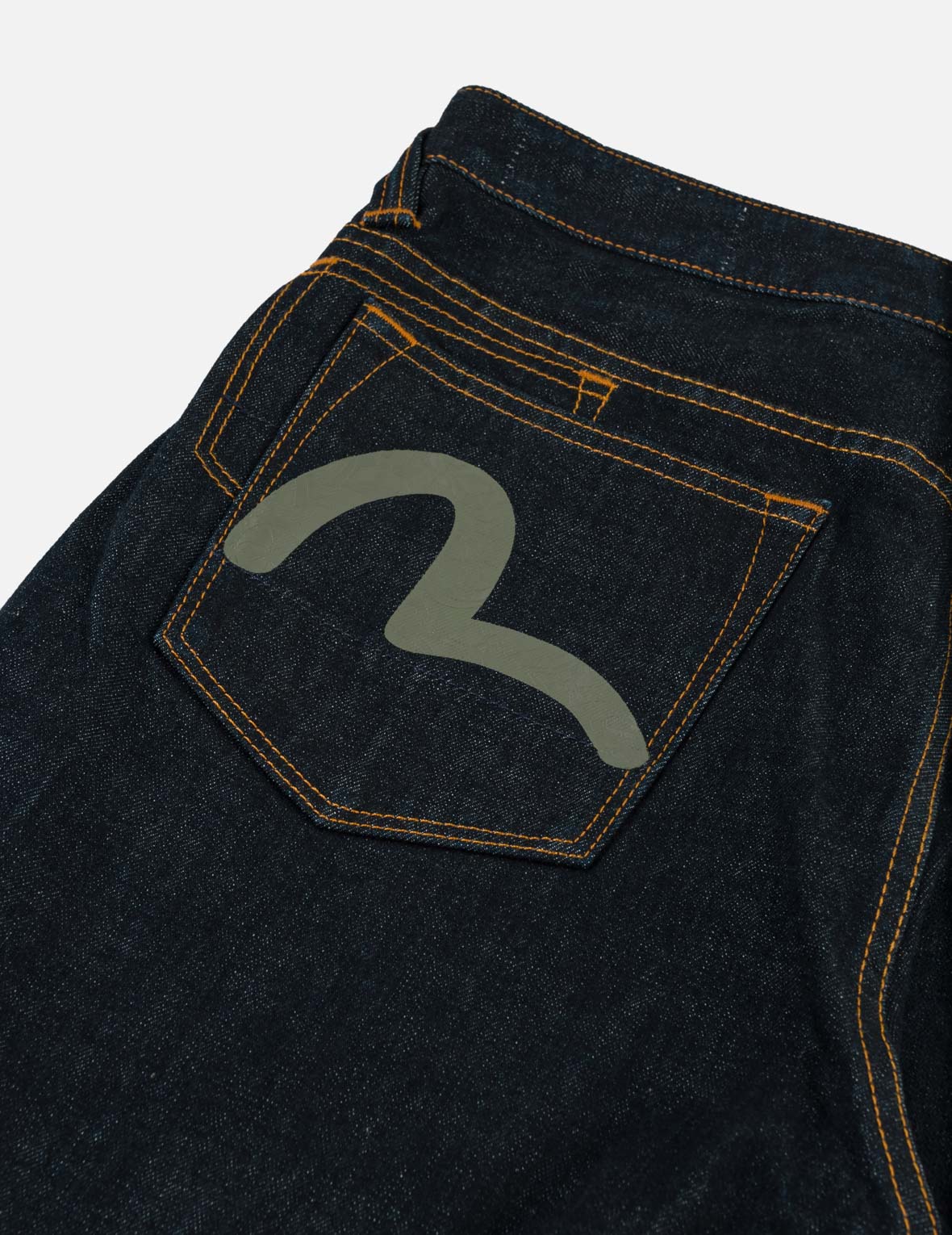Grey & White Seagull Print Pocket Selvedge Jeans #2017