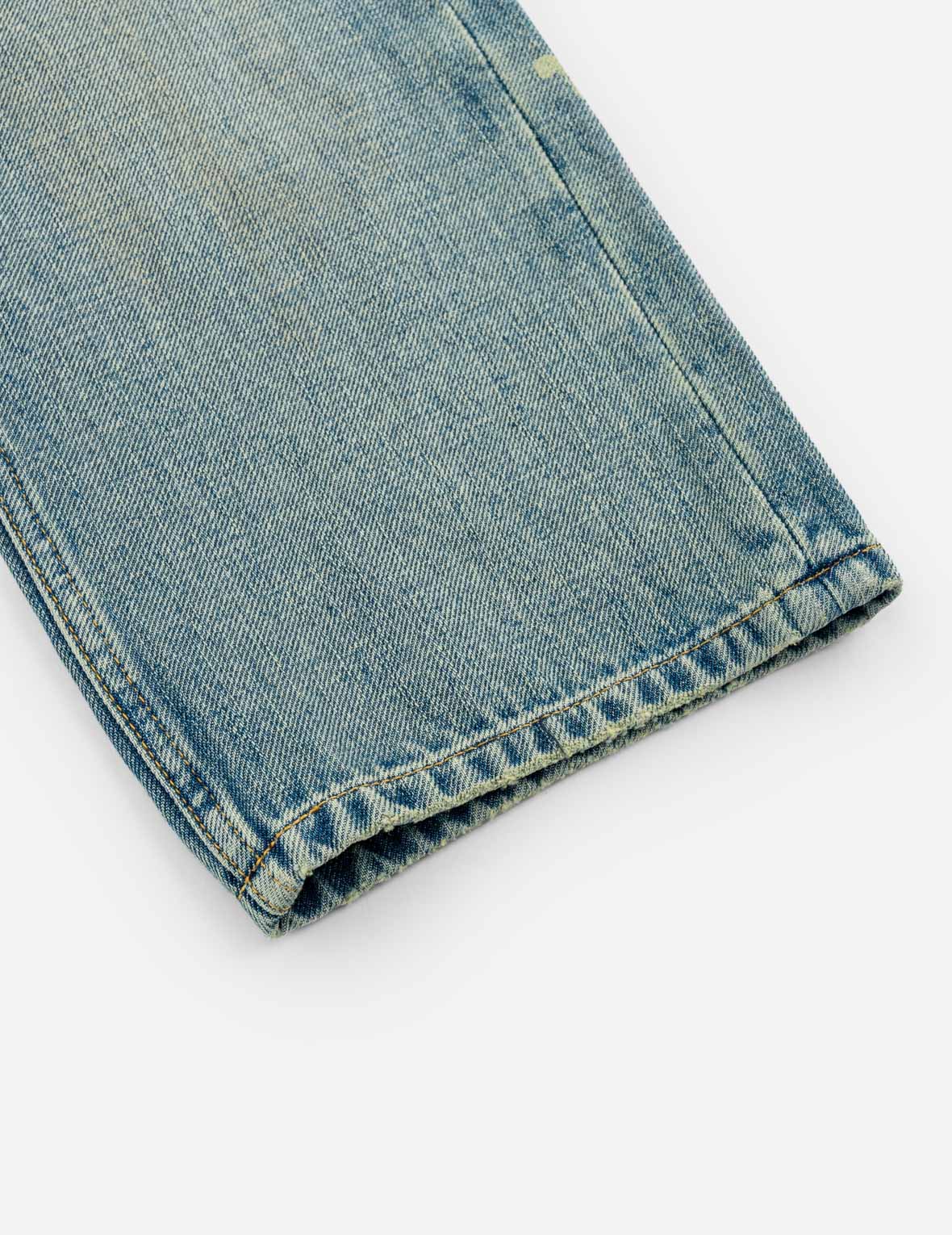 Fortune Theme Hand-Painted All-Over Print Jeans #2020
