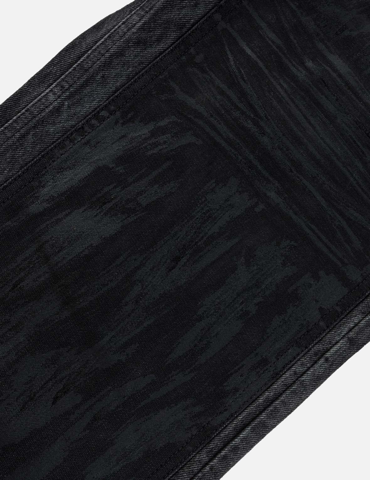 Waxed Double Knee Multi-pocket Seagull Printed Loose Fit Jeans