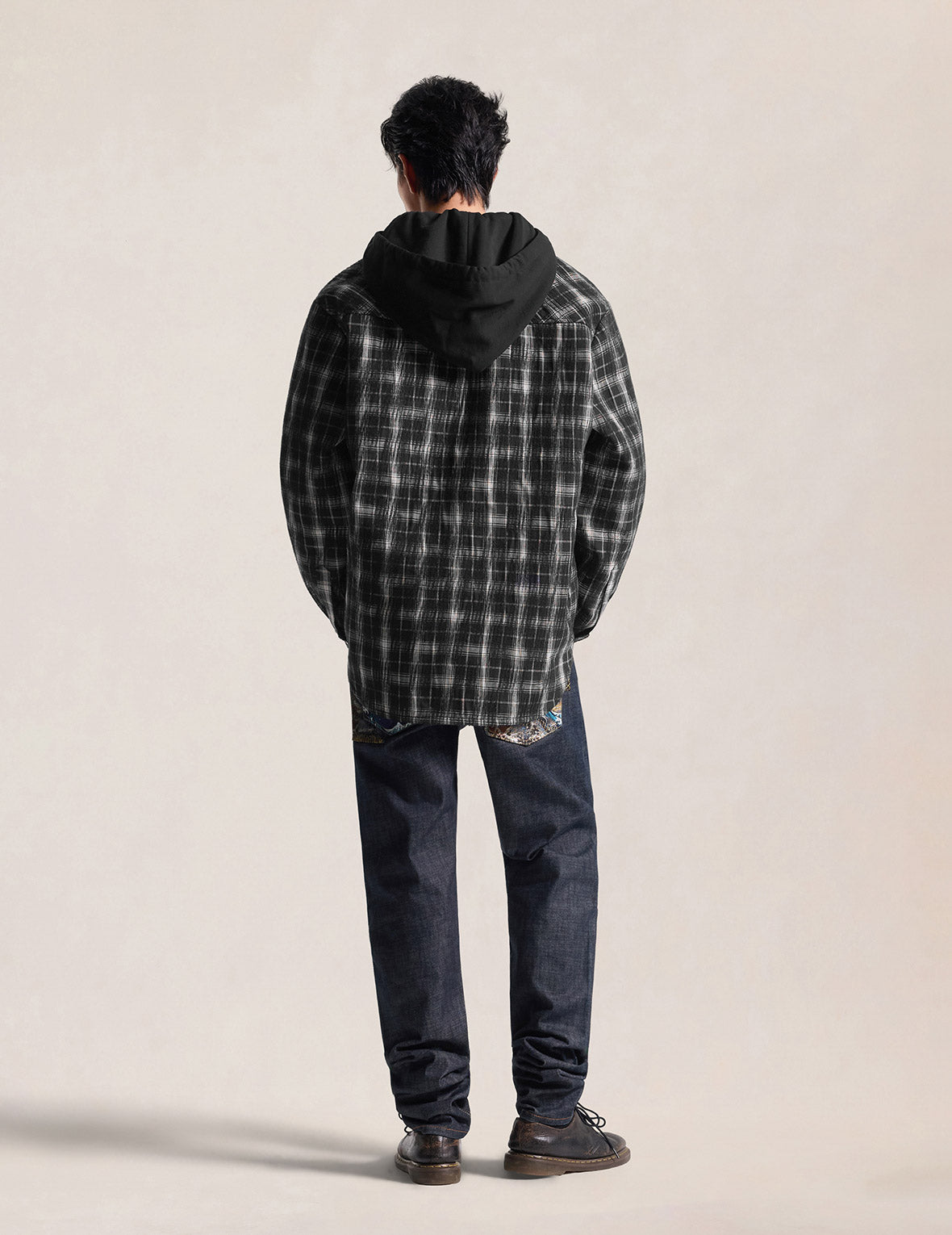 Needle Punch Checked Utility Parka