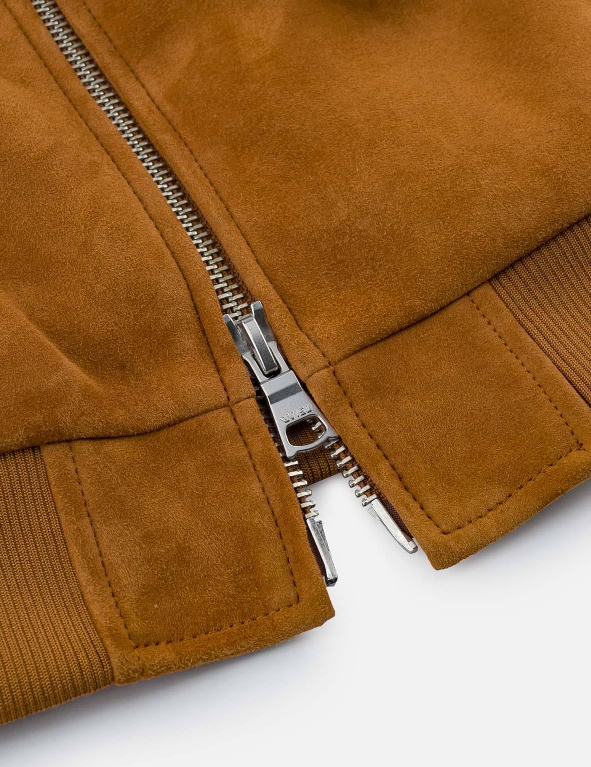 Italian Suede-Texture Monogram Leather Jacket