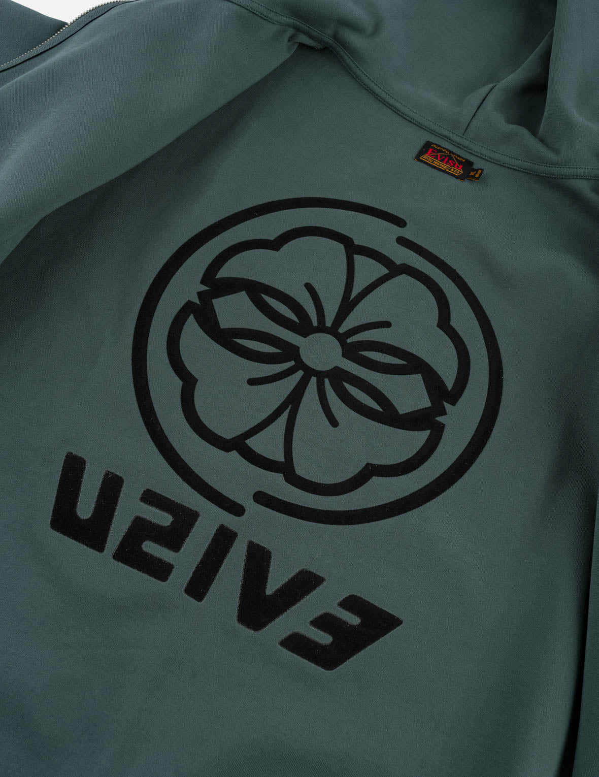 Emboss Kamon Logo Zip-Up Hoodie