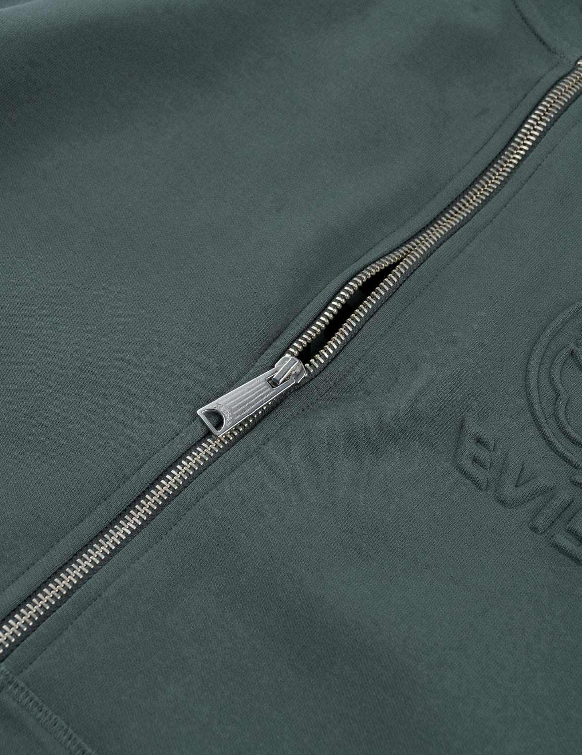 Emboss Kamon Logo Zip-Up Hoodie
