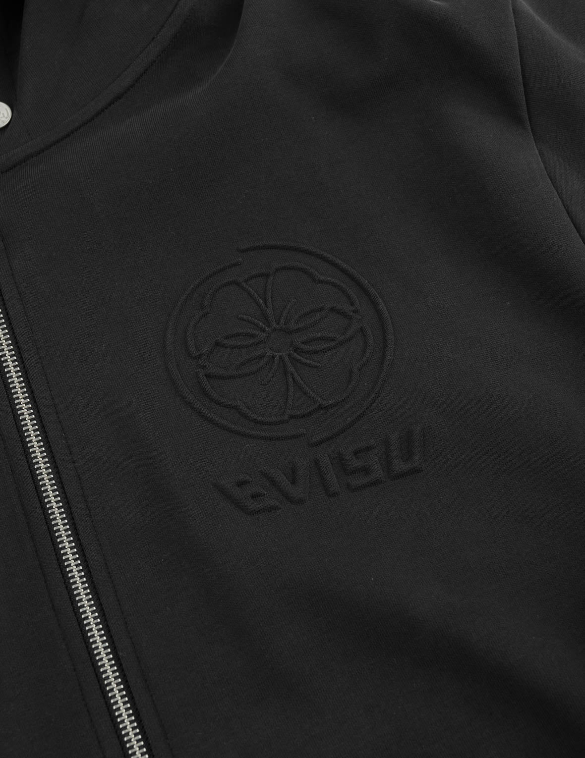Emboss Kamon Logo Zip-Up Hoodie