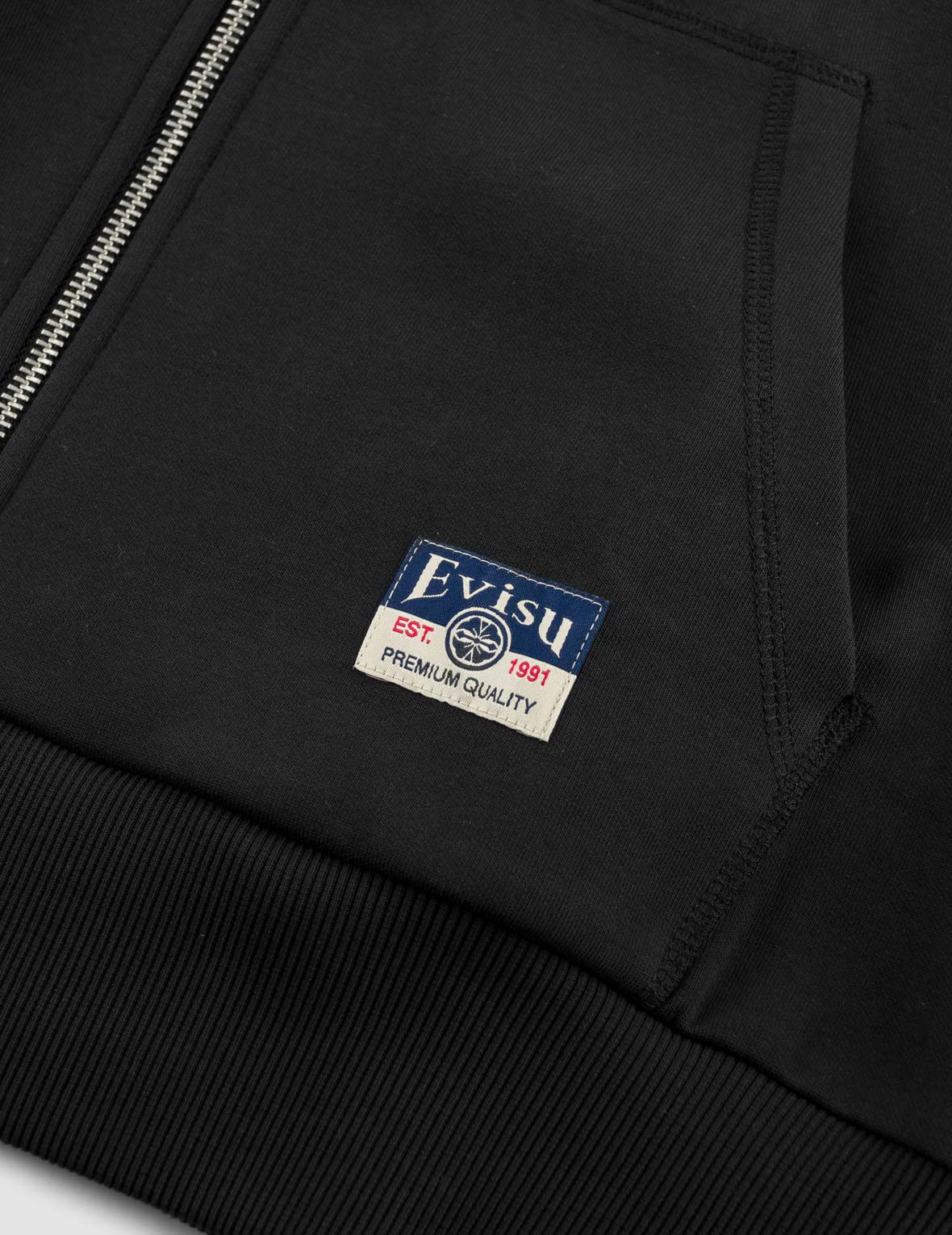 Emboss Kamon Logo Zip-Up Hoodie