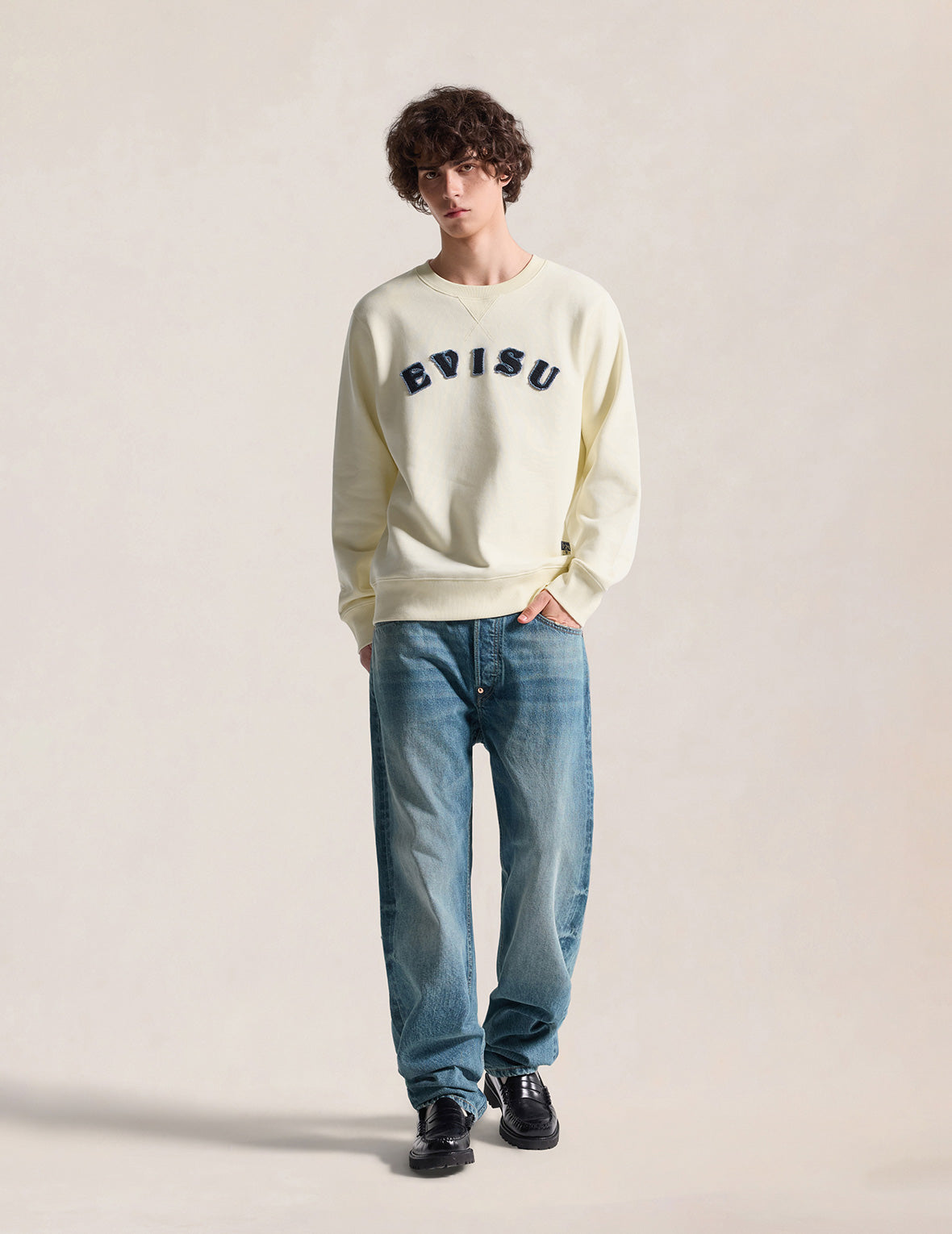 Evisu Embroidery Badge Fleece Sweatshirt