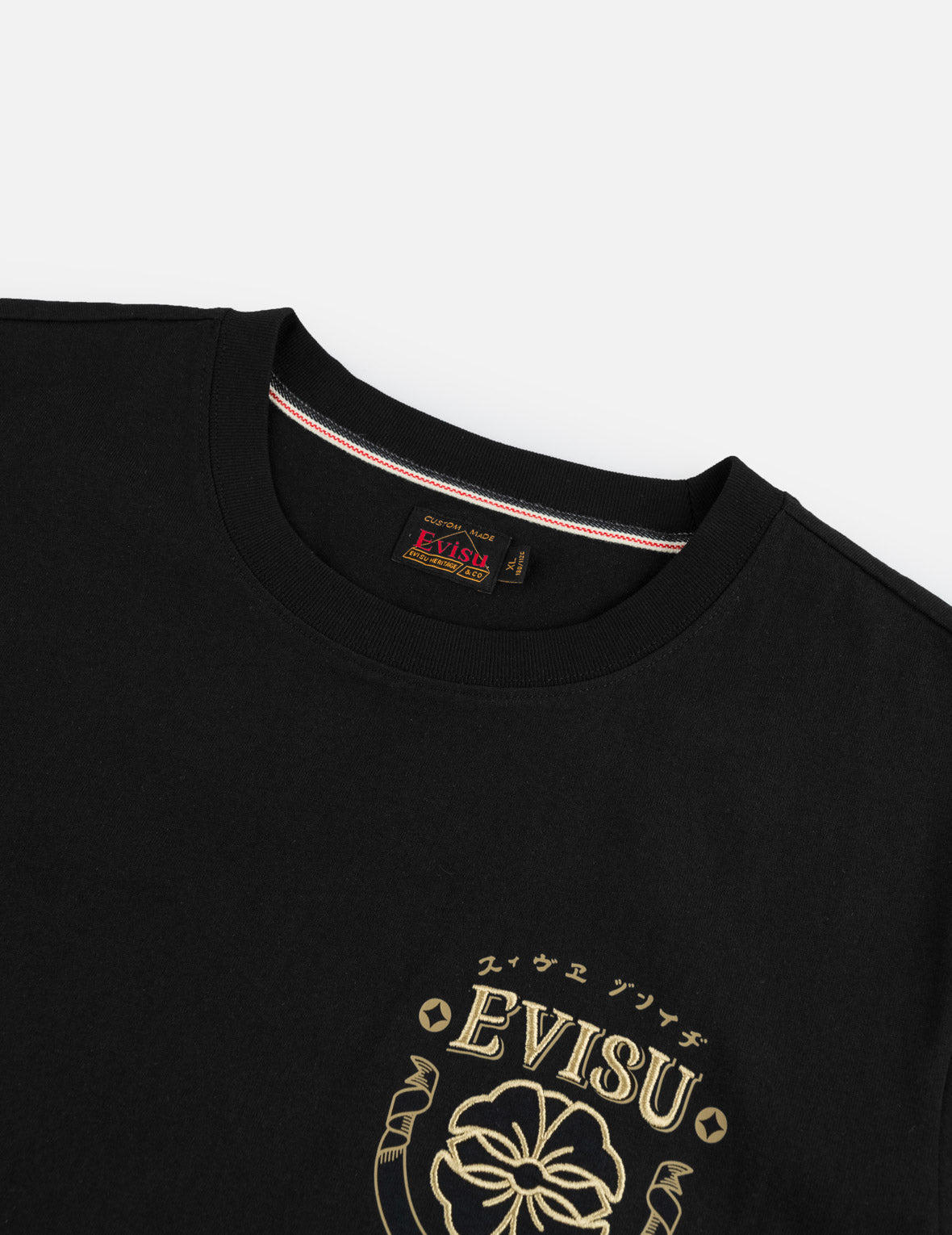 Gold Print Kamon Wave Applique Tee