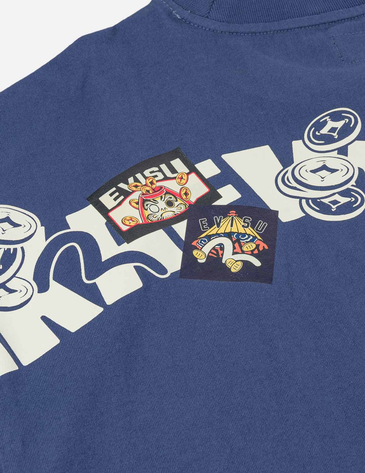 Multi-Badge Fortune Daicock Print T-Shirt