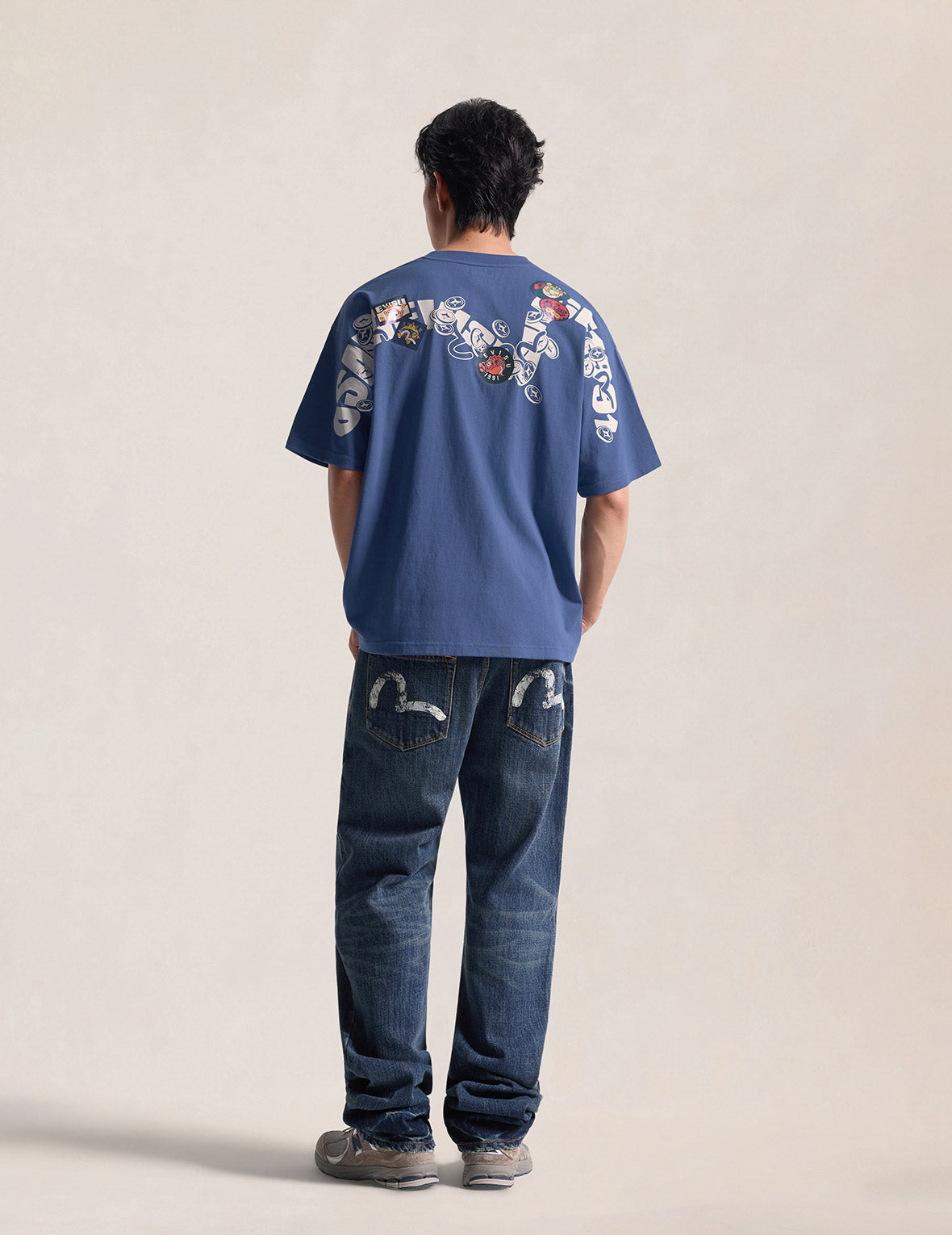Multi-Badge Fortune Daicock Print T-Shirt