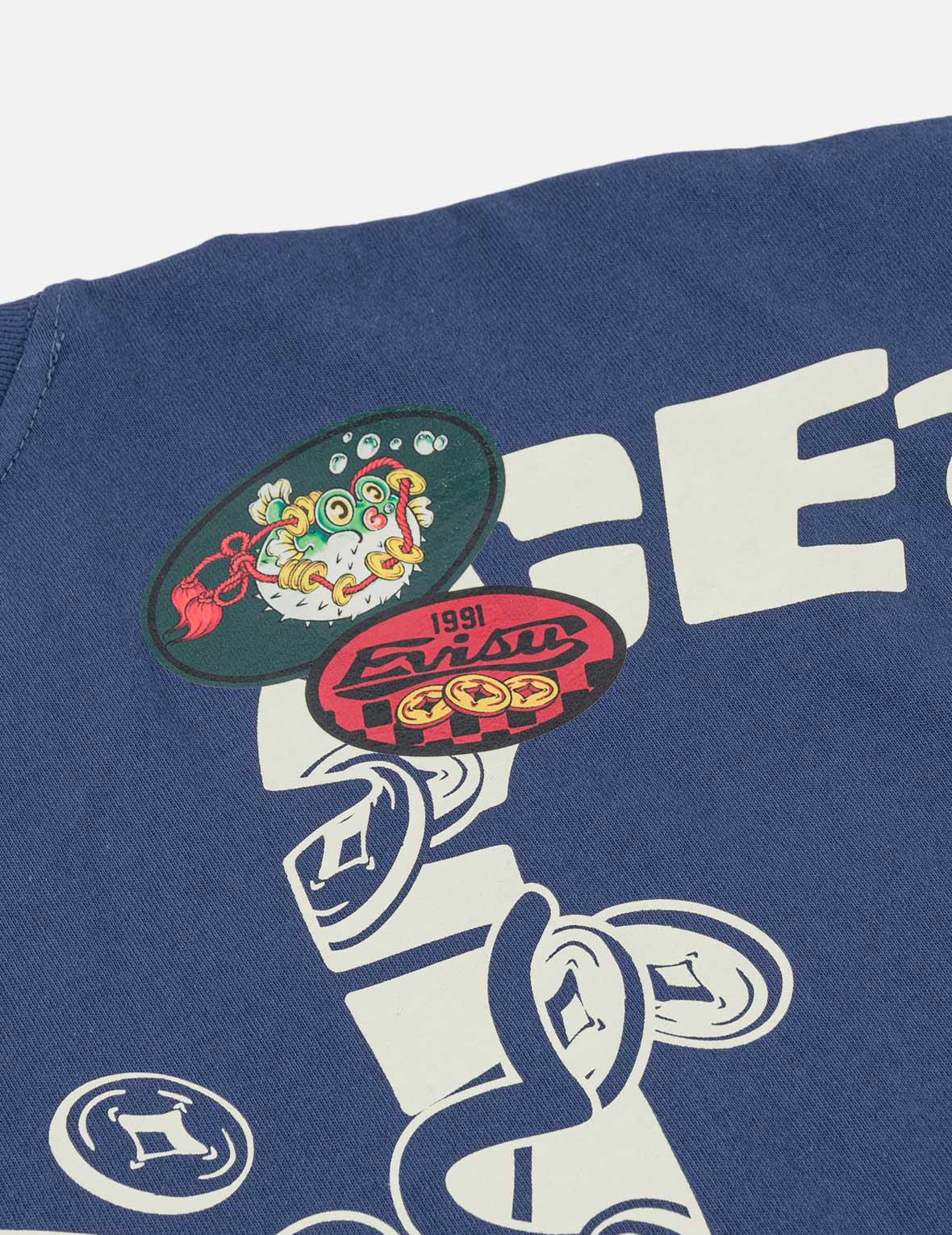 Multi-Badge Fortune Daicock Print T-Shirt