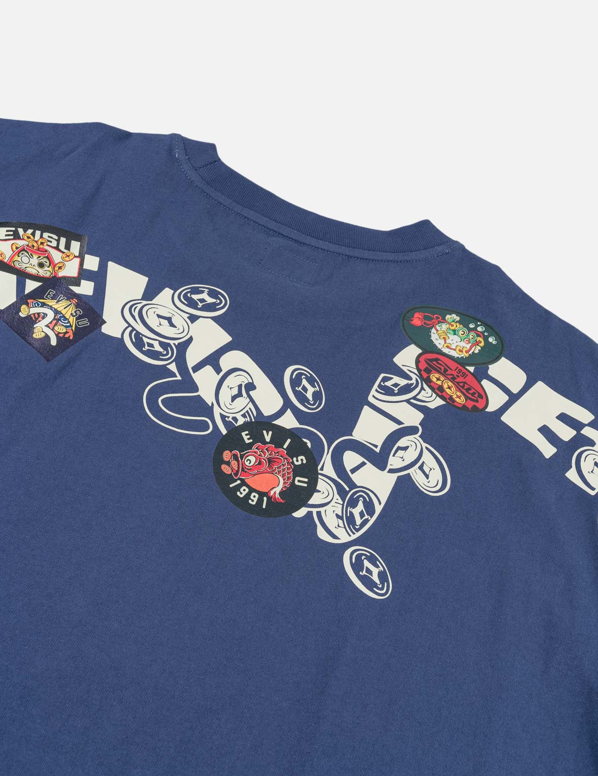 Multi-Badge Fortune Daicock Print T-Shirt