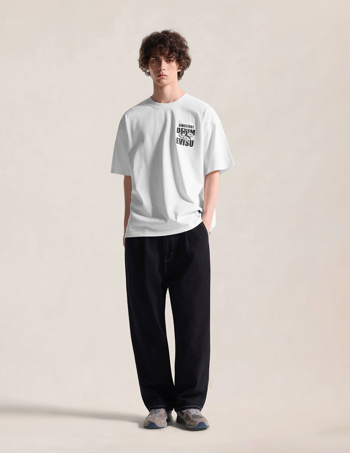 Multi-Badge Fortune Daicock Print T-Shirt