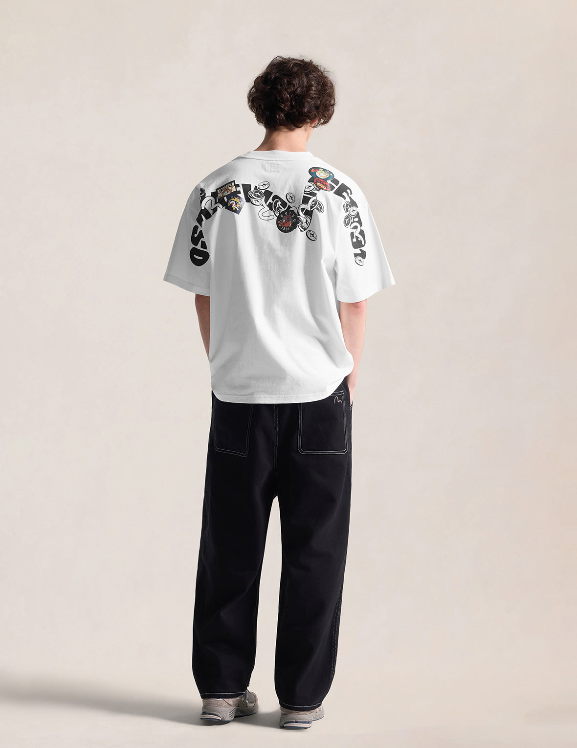 Multi-Badge Fortune Daicock Print T-Shirt