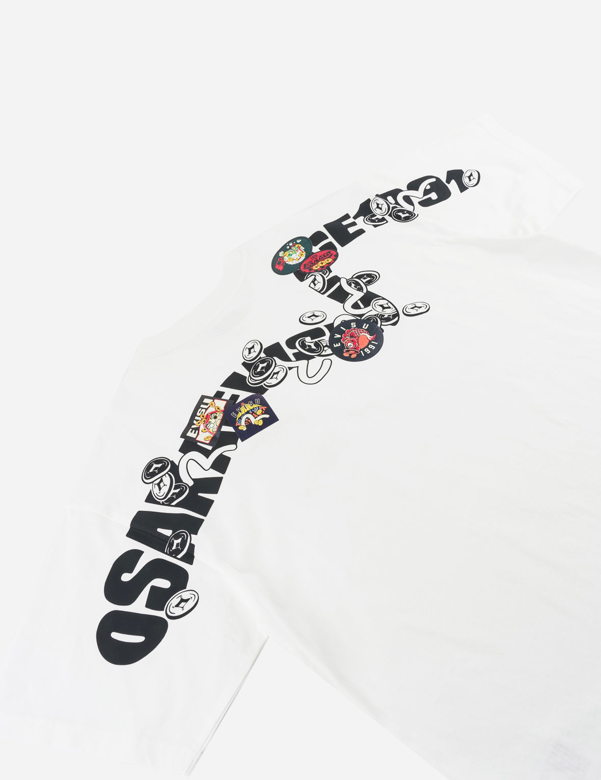Multi-Badge Fortune Daicock Print T-Shirt