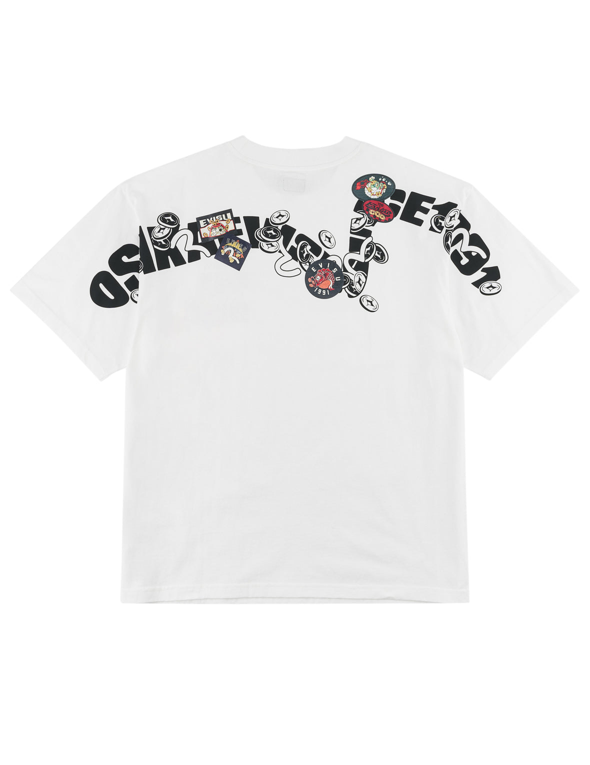 Multi-Badge Fortune Daicock Print T-Shirt