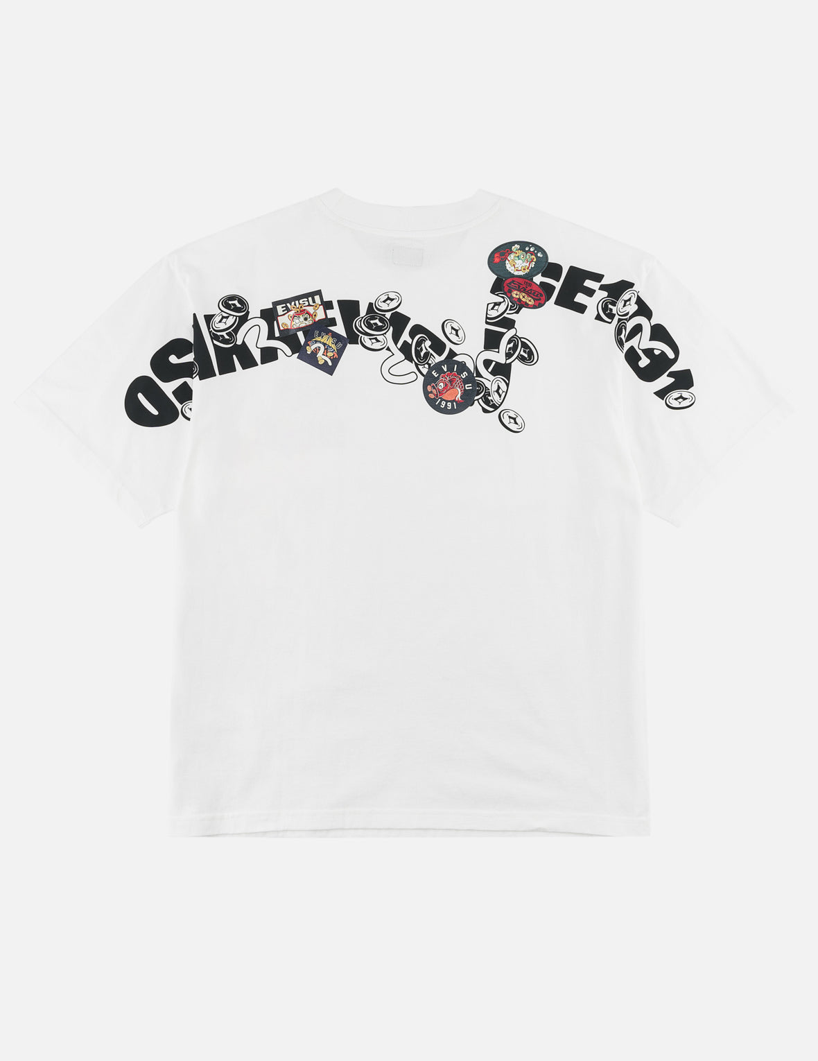 Multi-Badge Fortune Daicock Print T-Shirt
