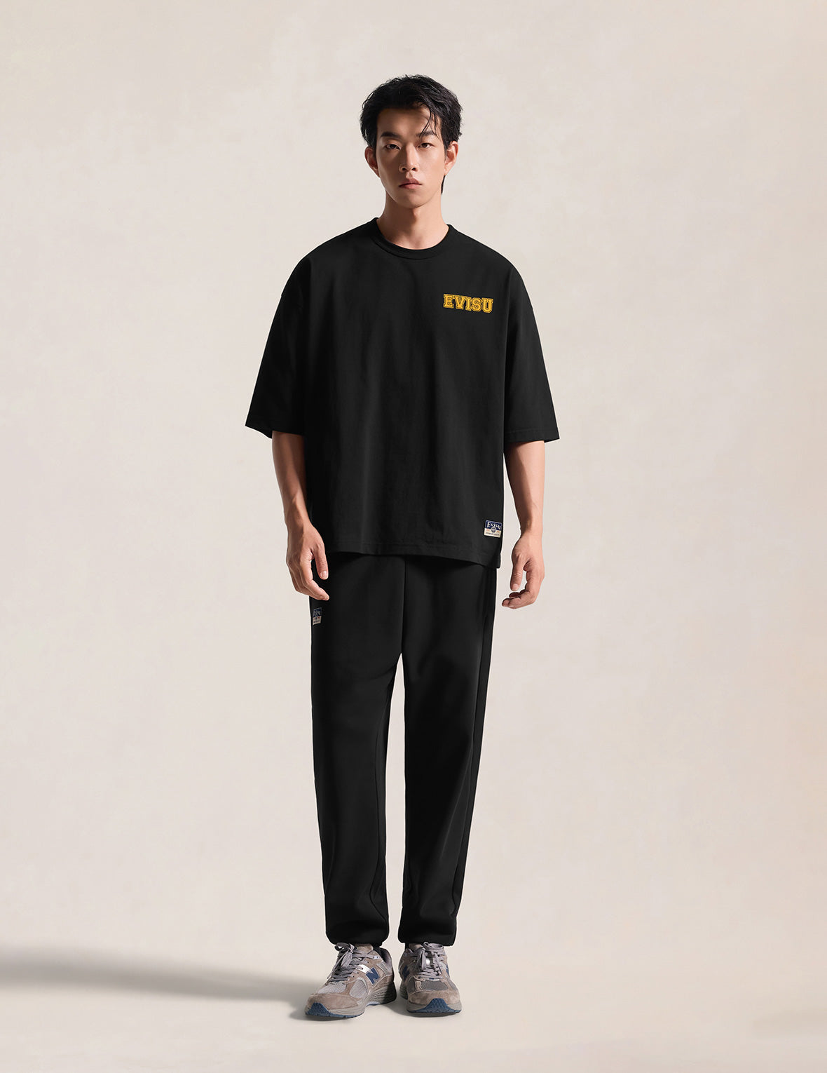 Flocking Logo Kamon Print T-Shirt