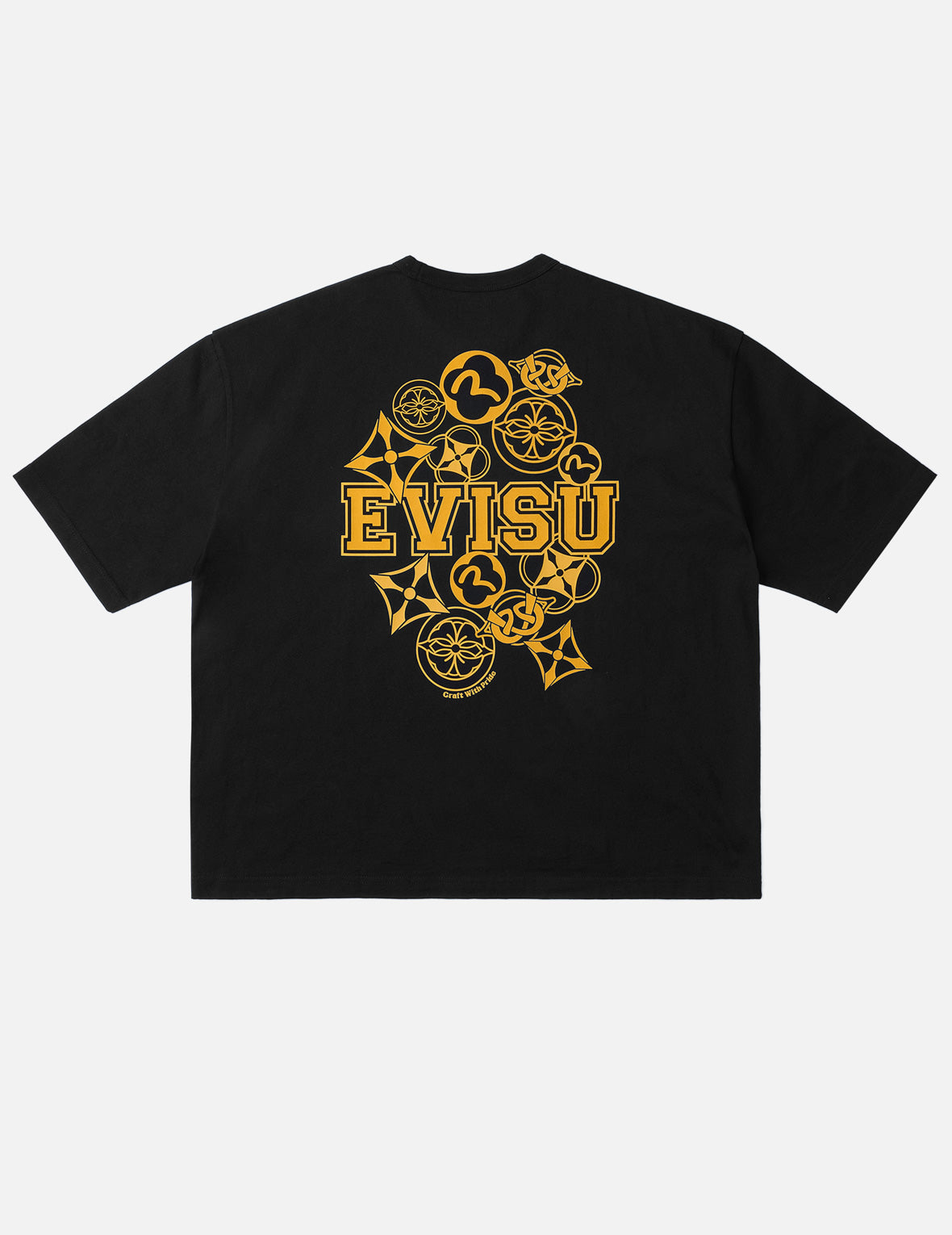 Flocking Logo Kamon Print T-Shirt