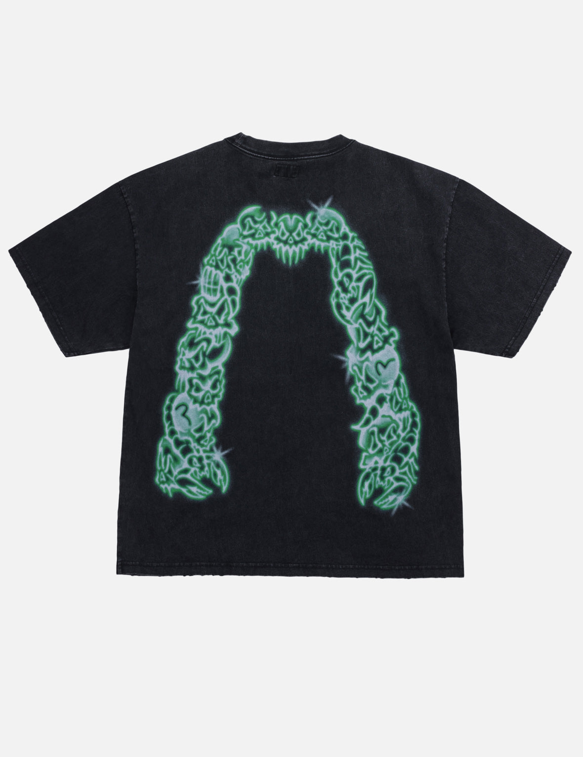 Skull Daicock Spray Printed T-Shirt