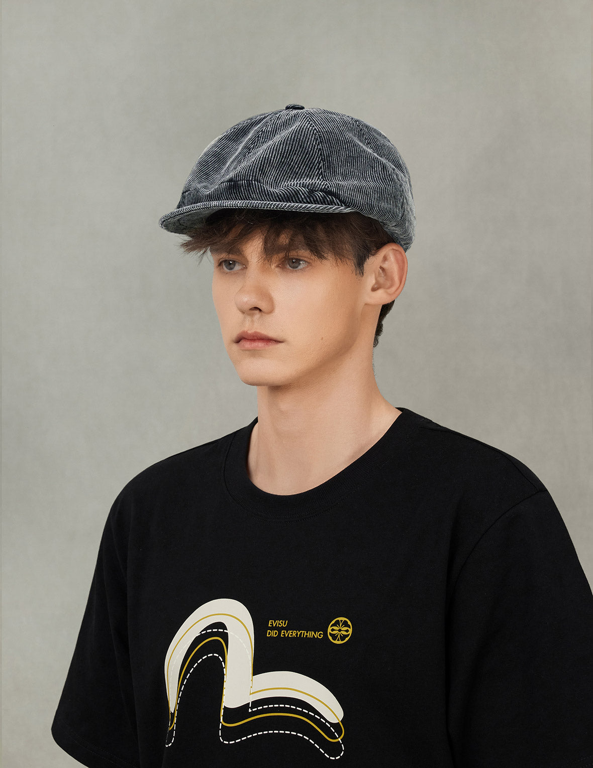 Seagull Embroidery Corduroy Hunting Cap