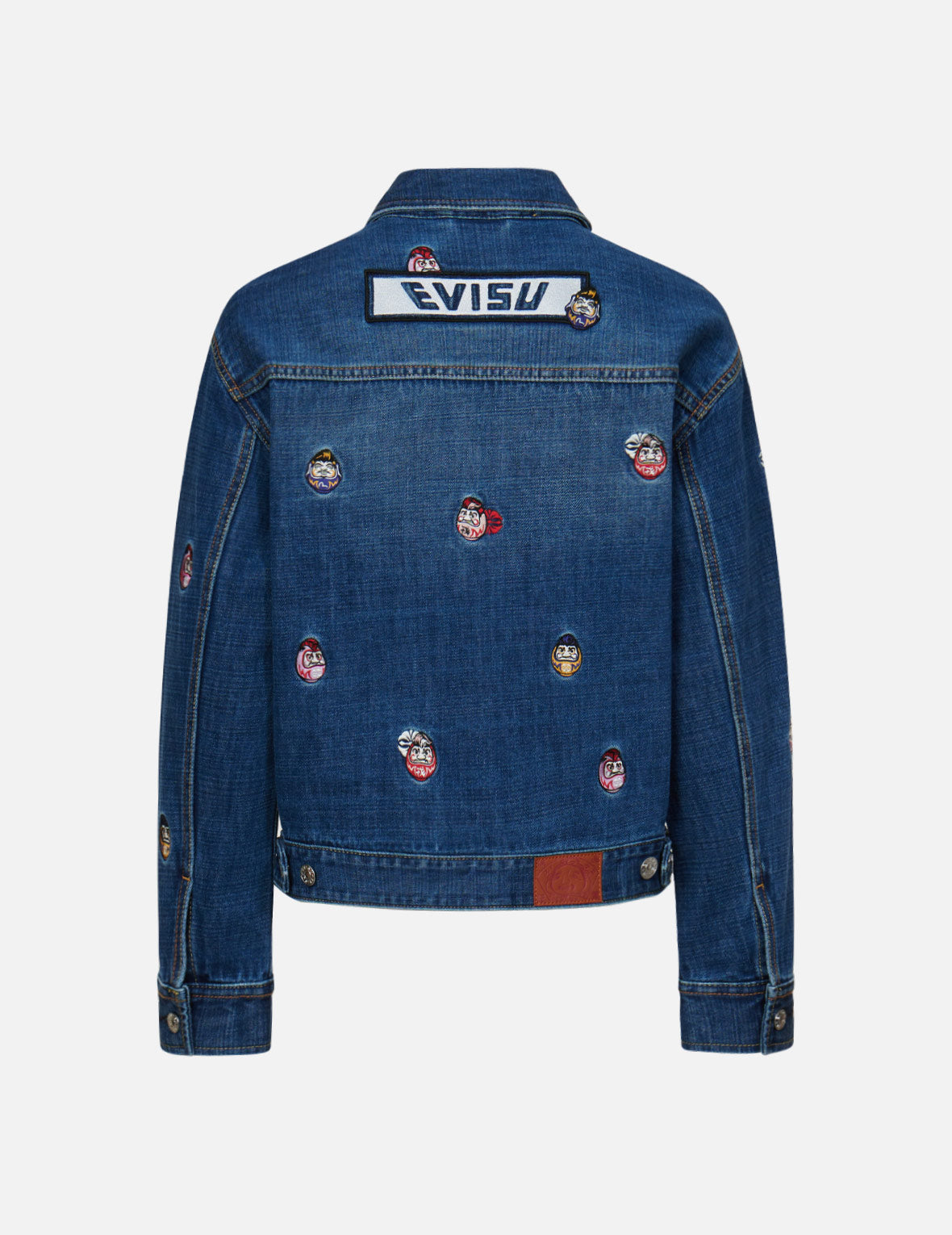 Allover Daruma Embroidered Denim Jacket