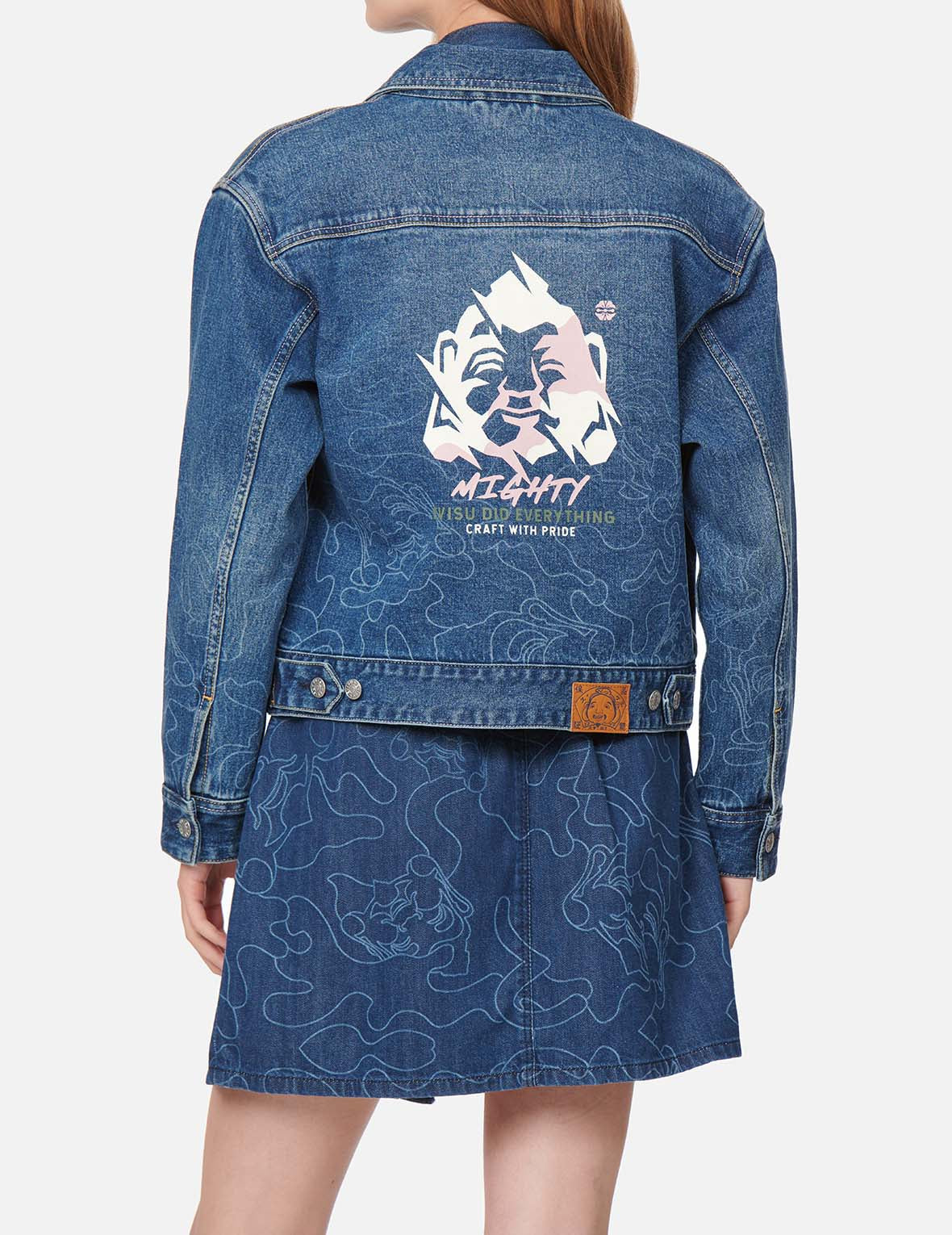 Gradated Laser-print Denim Jacket