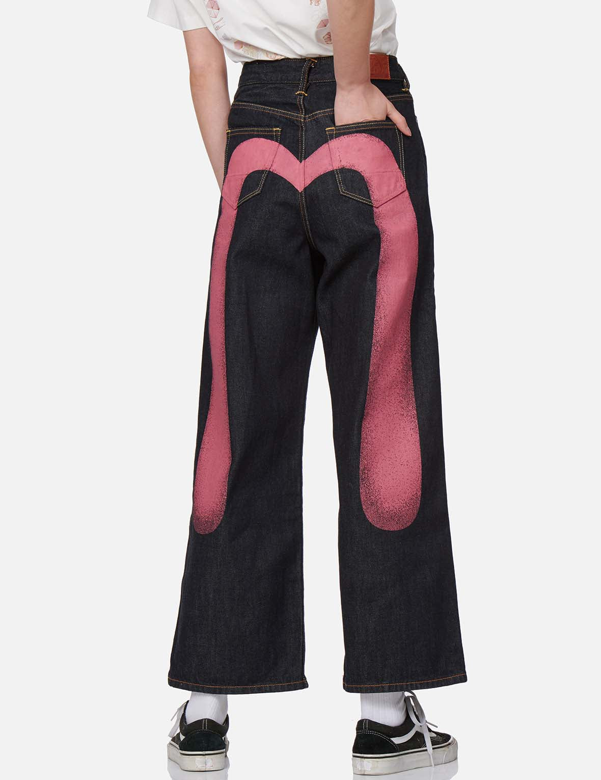 Daicock Print Wide Leg Jeans