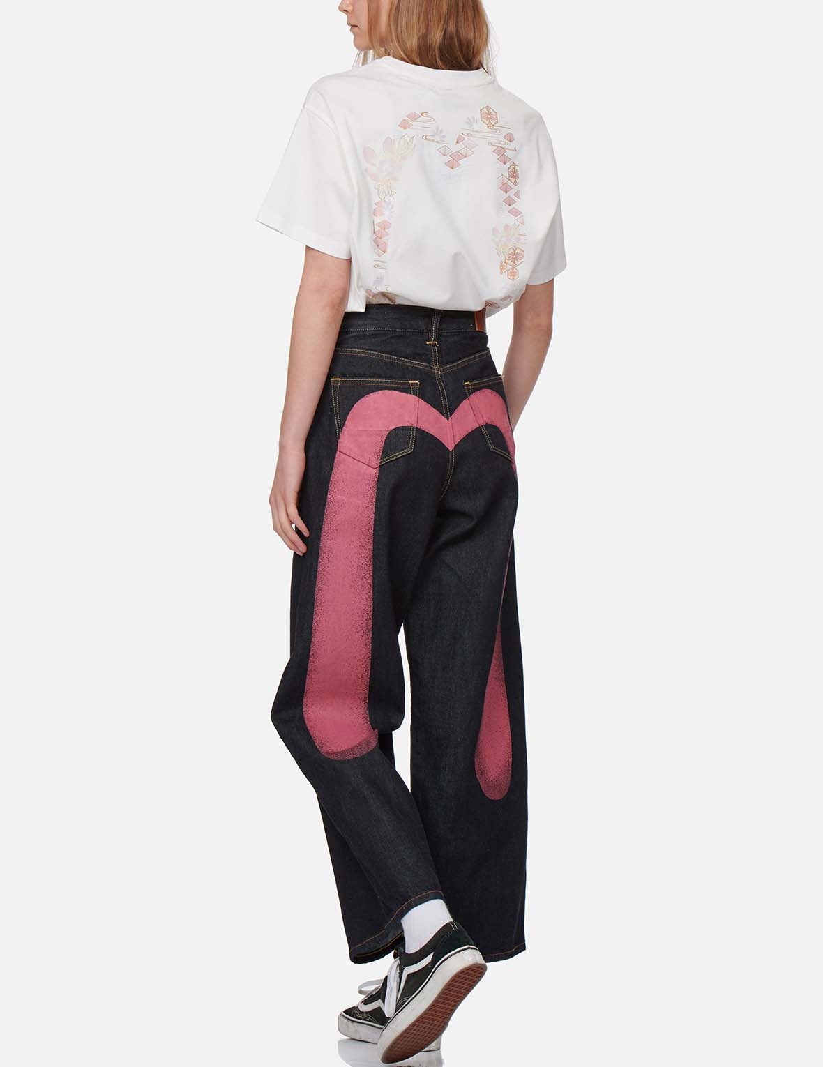 Daicock Print Wide Leg Jeans