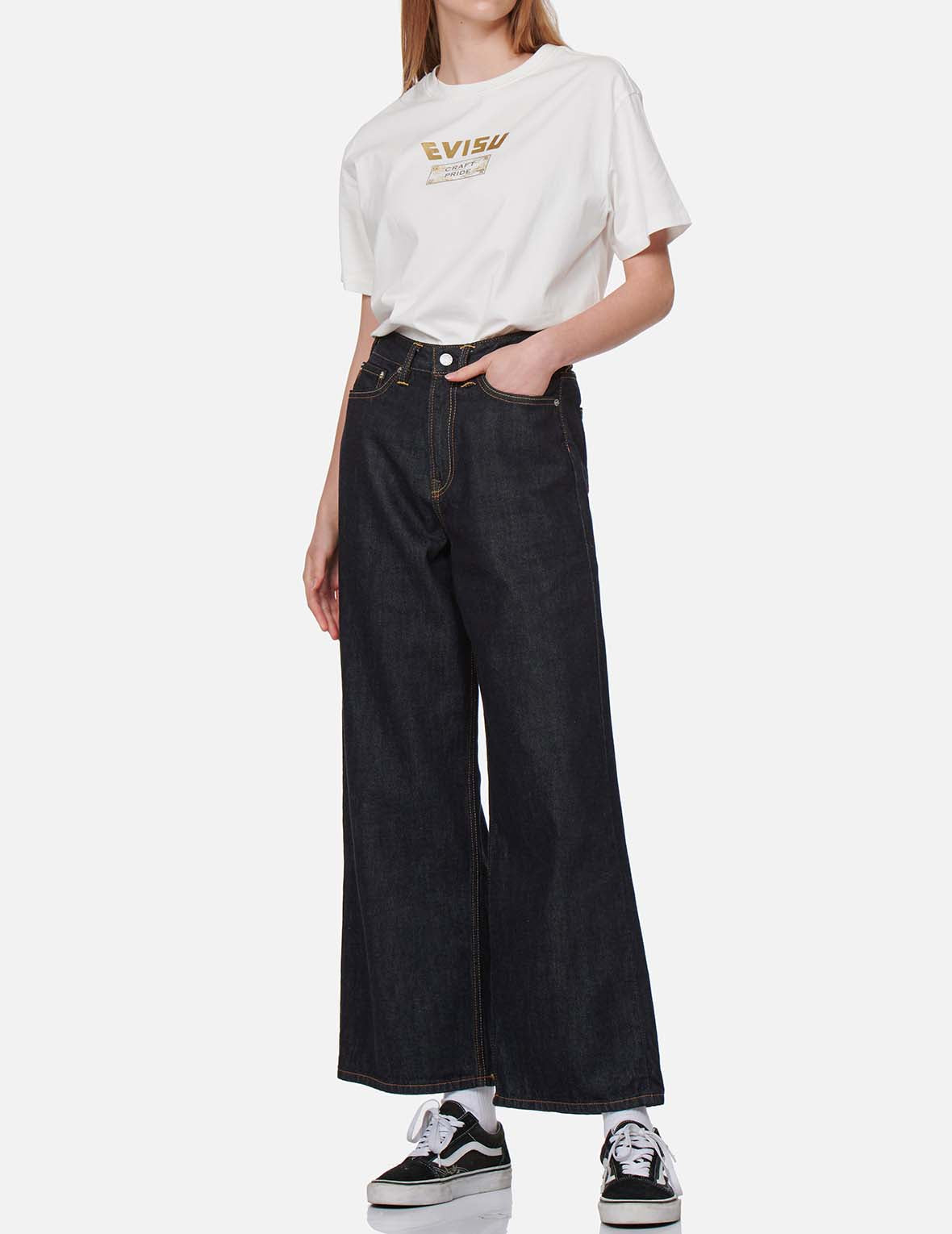 Daicock Print Wide Leg Jeans