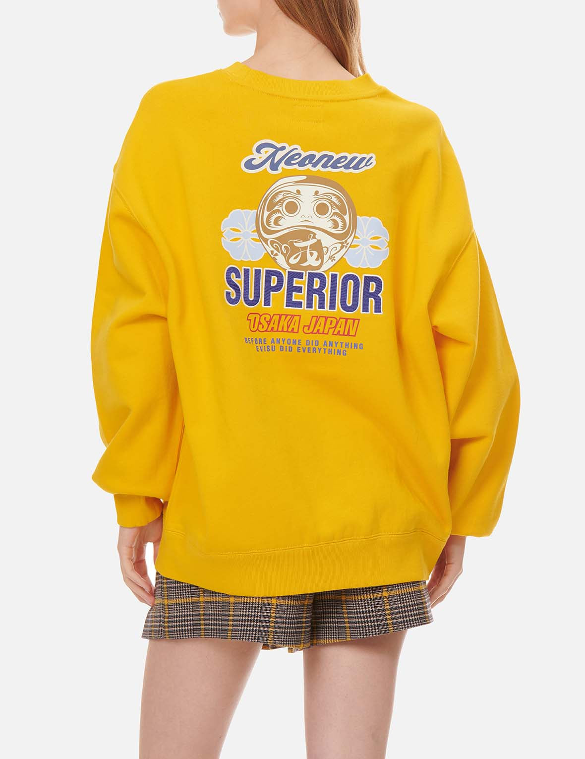 Daruma and Kamon Print Sweatshirt