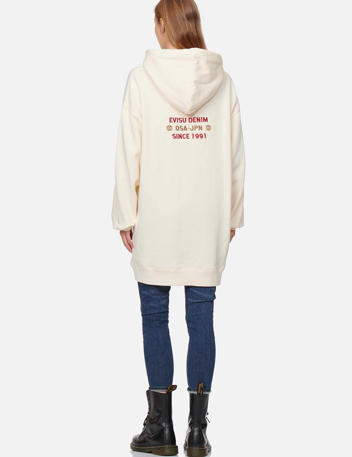 Godhead Print Hooded Sweatshirt Tunic