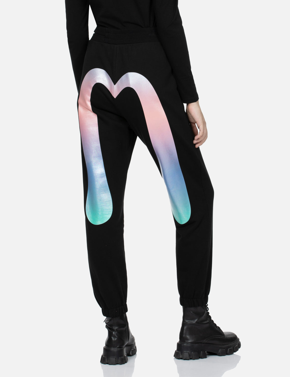 Iridescent Daicock Fashion Fit Sweatpants with Cut-out Waistband