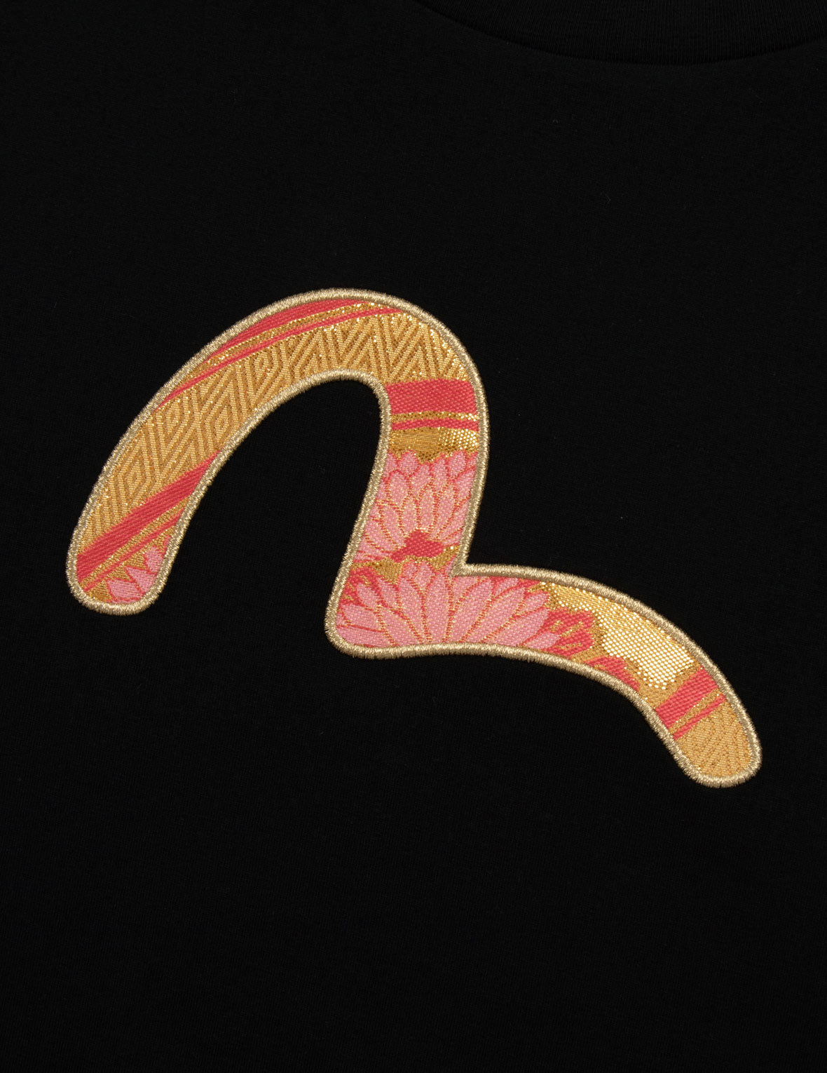 Brocade Seagull Appliqué Drop-shoulder T-shirt