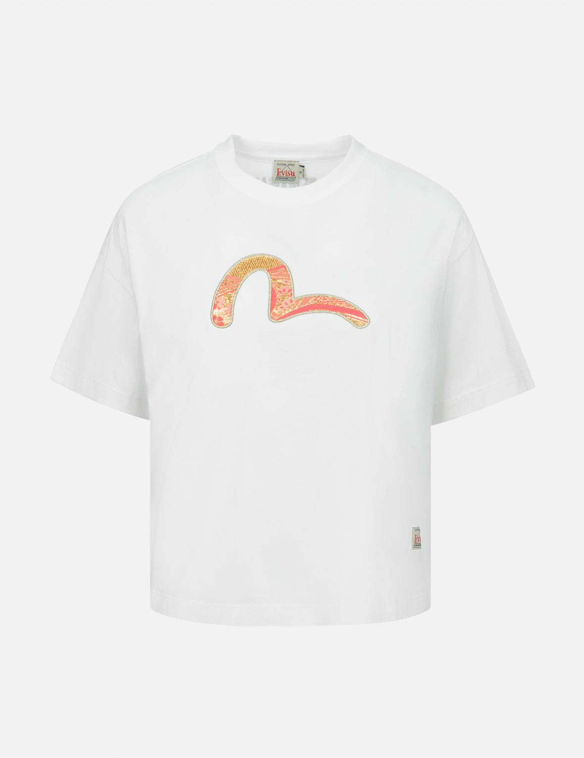 Brocade Seagull Appliqué Drop-shoulder T-shirt