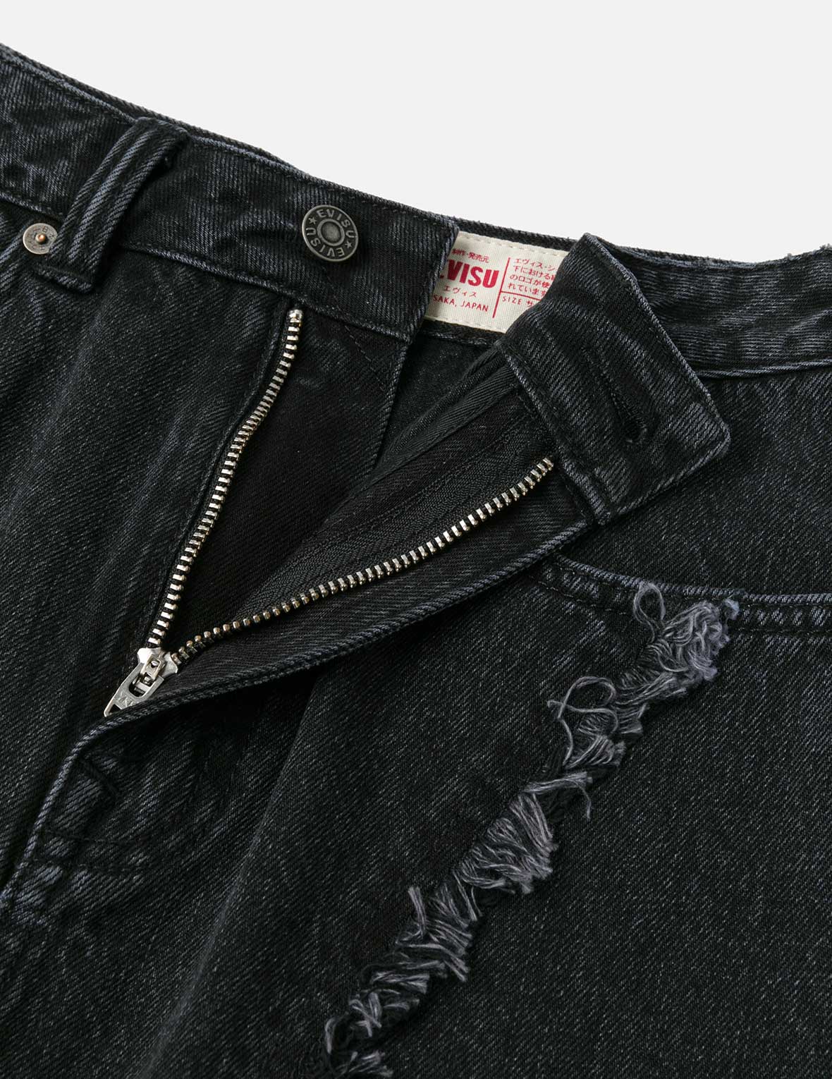 Seagull Embroidery Distressed Fashion Fit Denim Skirt