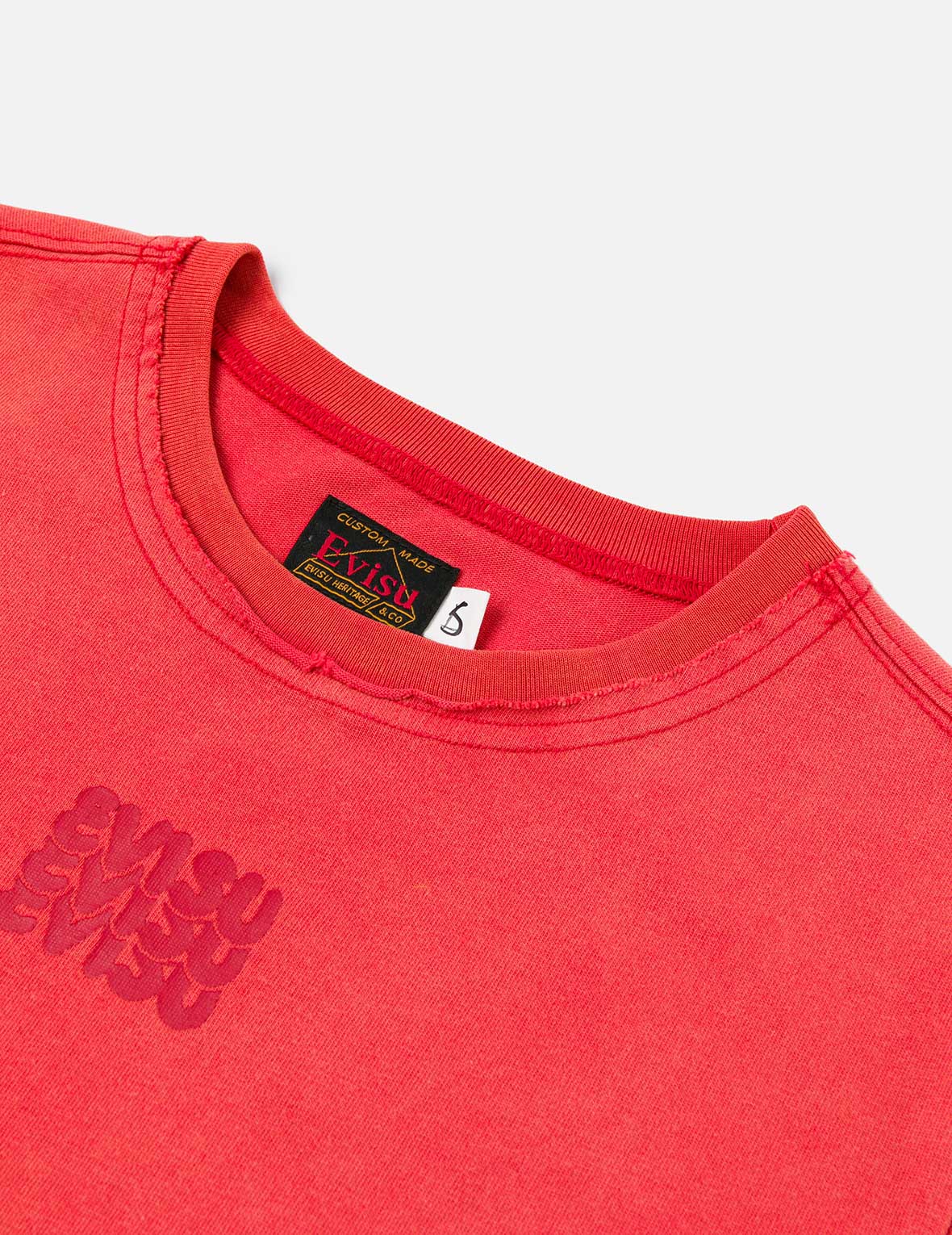 Logo Print and Distressed Detail Fashion Fit T-Shirt