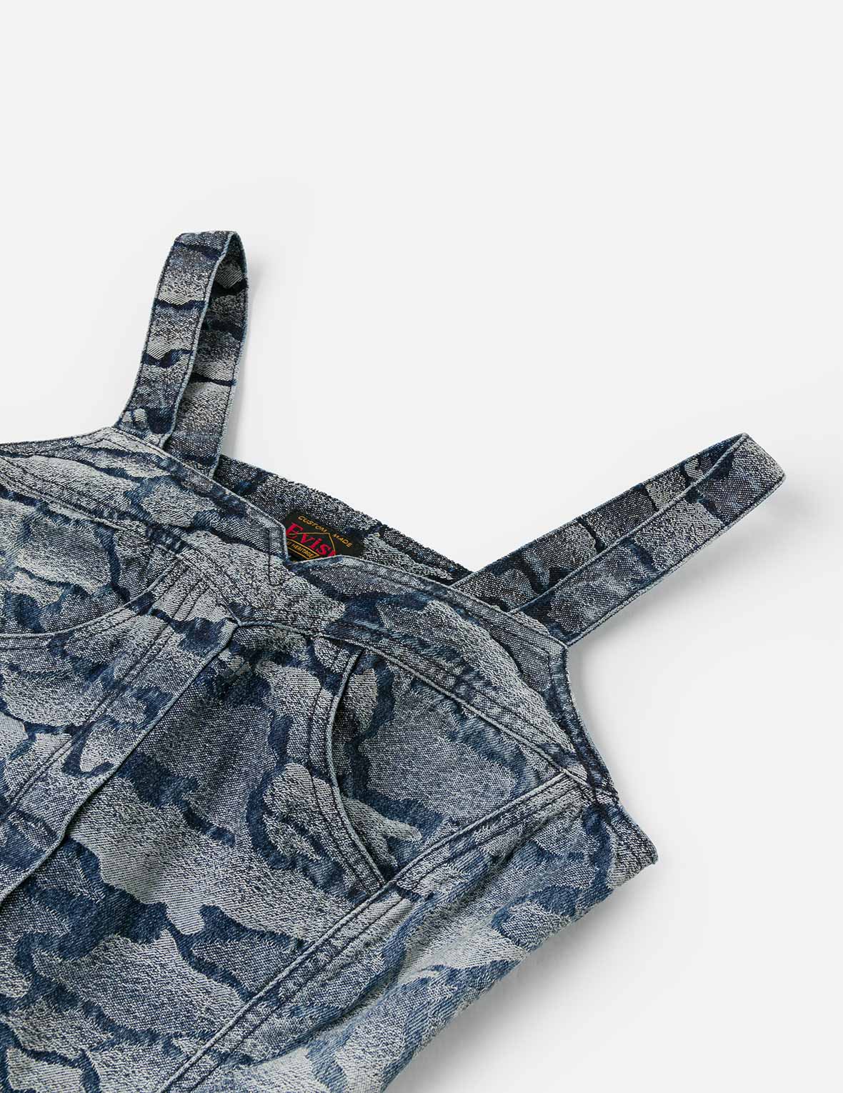 Allover Ishigaki Camouflage Jacquard Fashion Fit Denim Corset