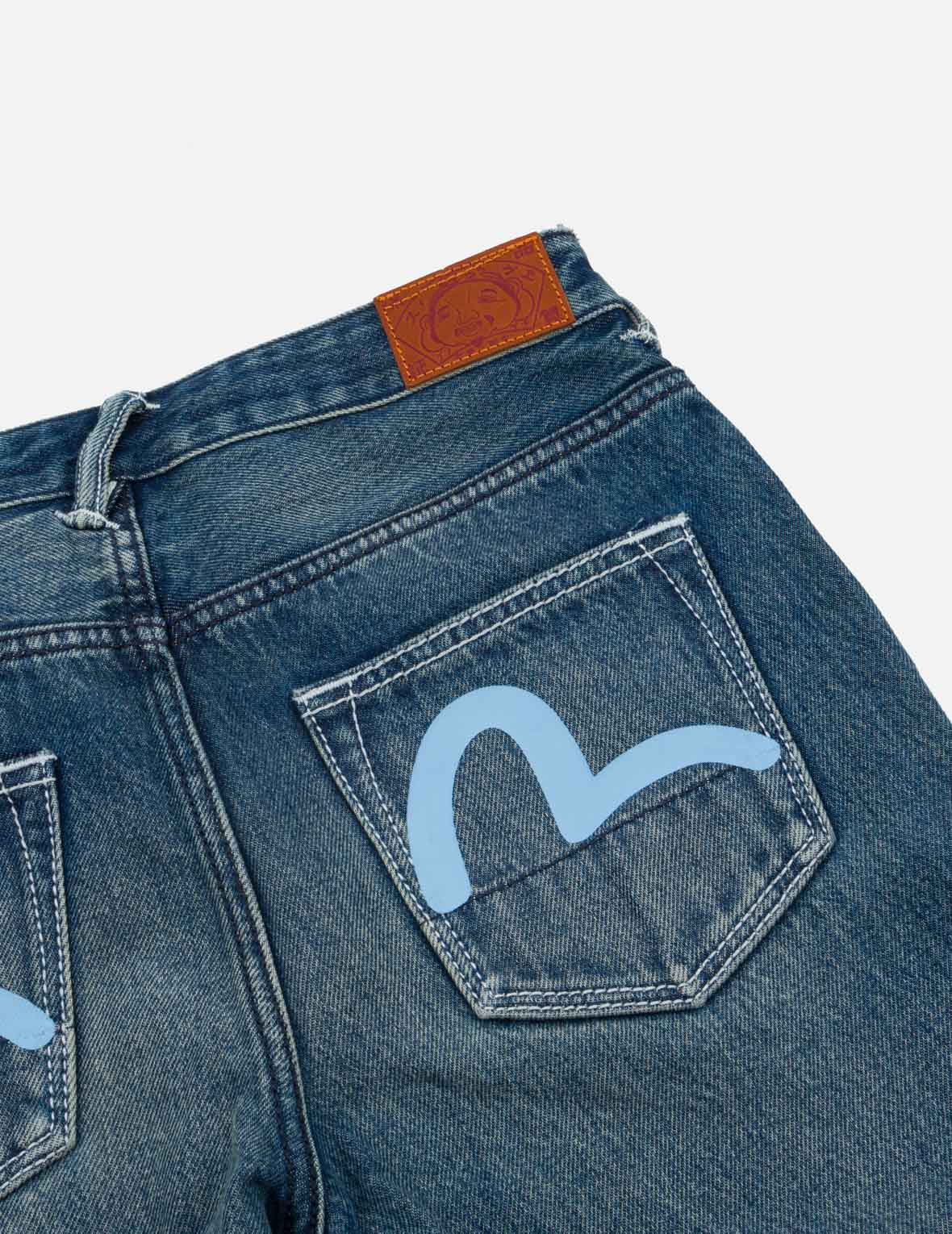 Sky Blue Seagull Classic Relaxed Fit Jeans