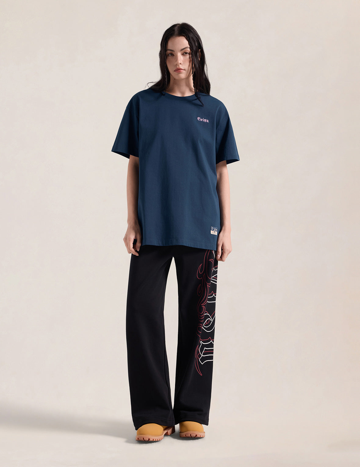 Feather Wing Daicock Print and Embroidered T-Shirt