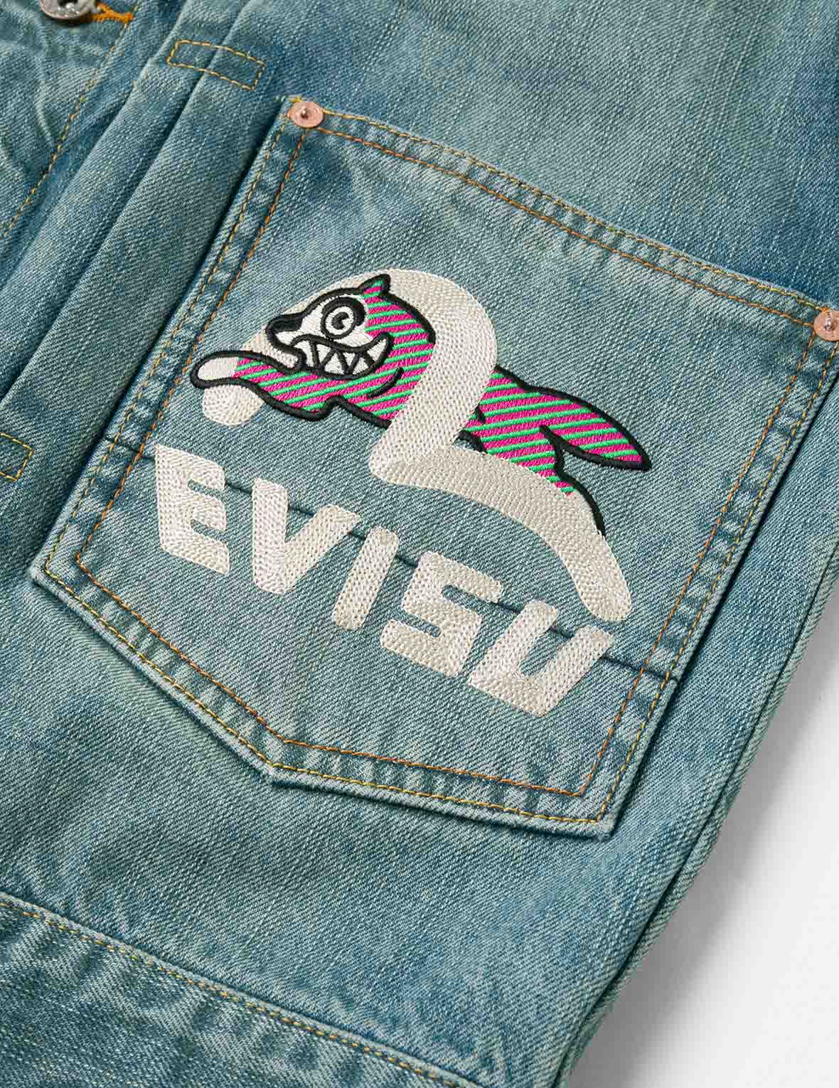 【EXCLUSIVE】EVISU X ICECREAM Seagull Denim Jacket