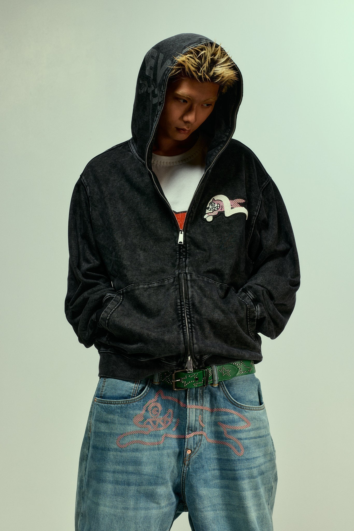 EVISU X ICECREAM Seagull Zip-Up Hoodie