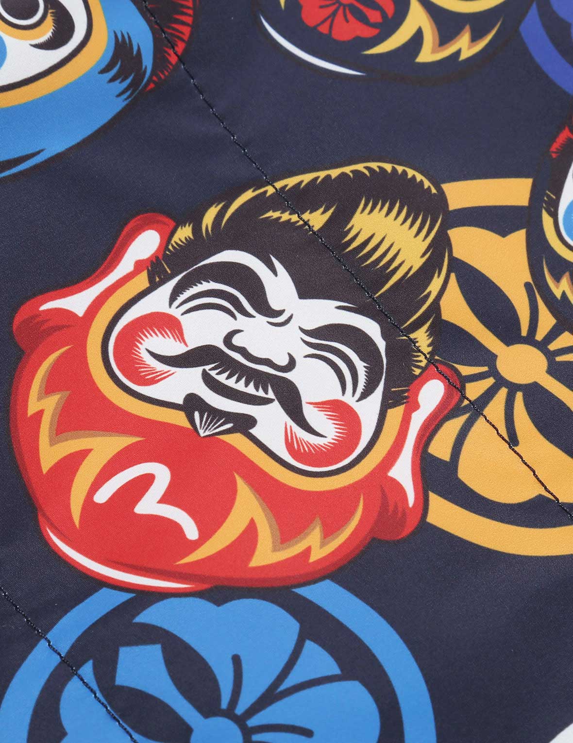 Allover Pompadour Daruma Print Reversible Jacket