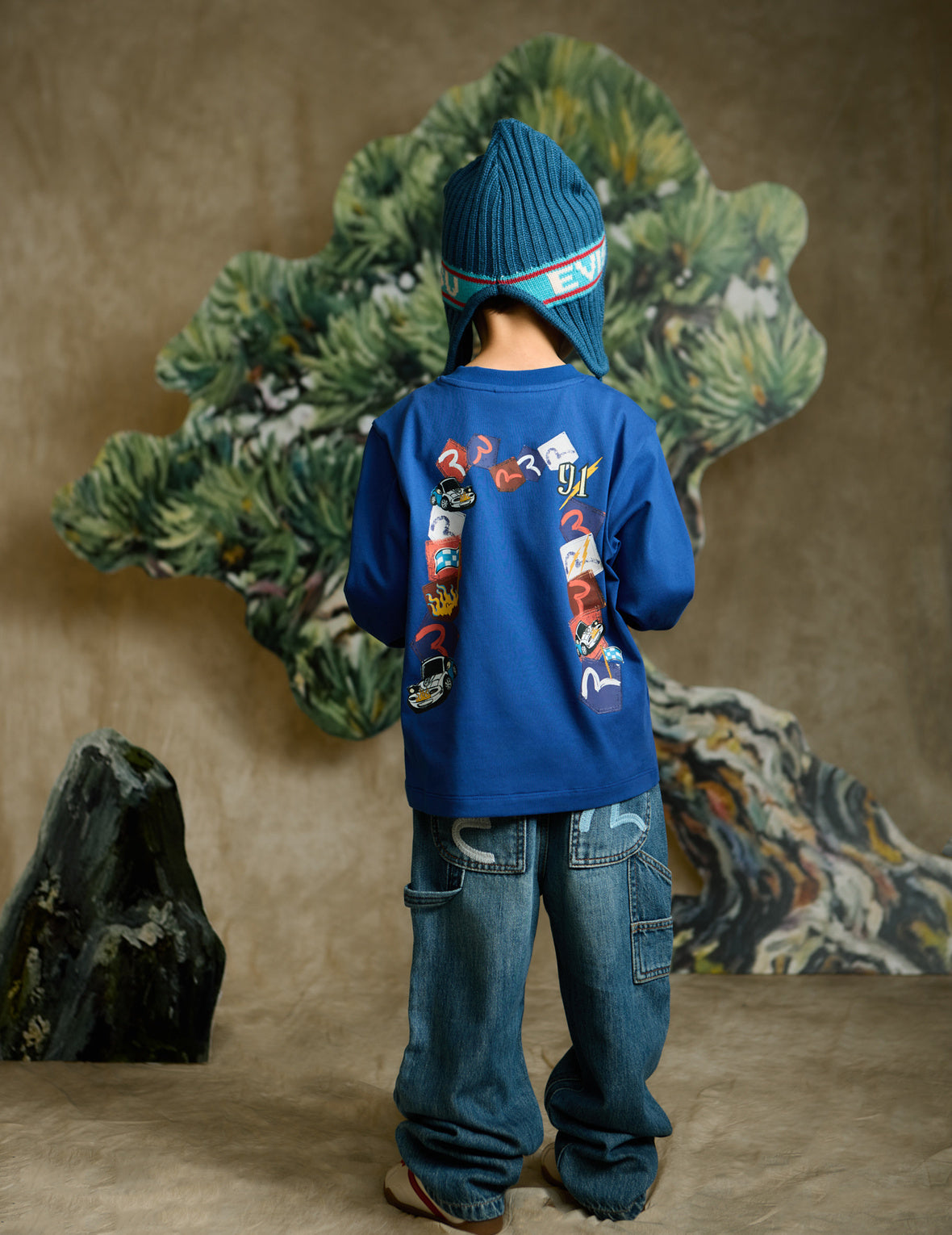 EVISU Earflap Beanie