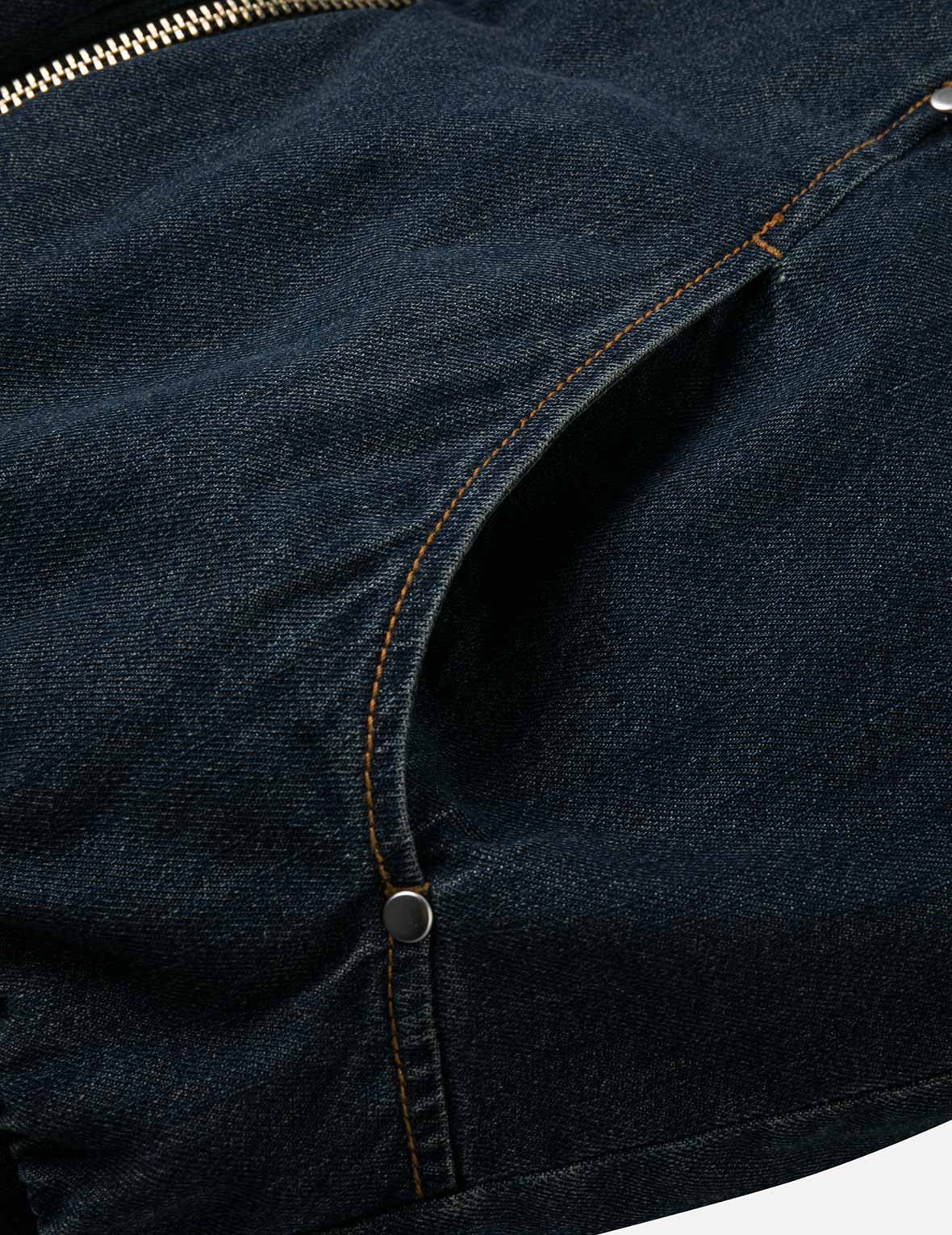 EVISU X MOOSE KNUCKLES Ukiyo-e Denim Bomber Down