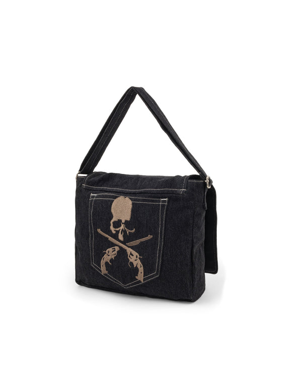EVISU x mastermind JAPAN x roarguns Multi-Pocket Denim Messenger Bag