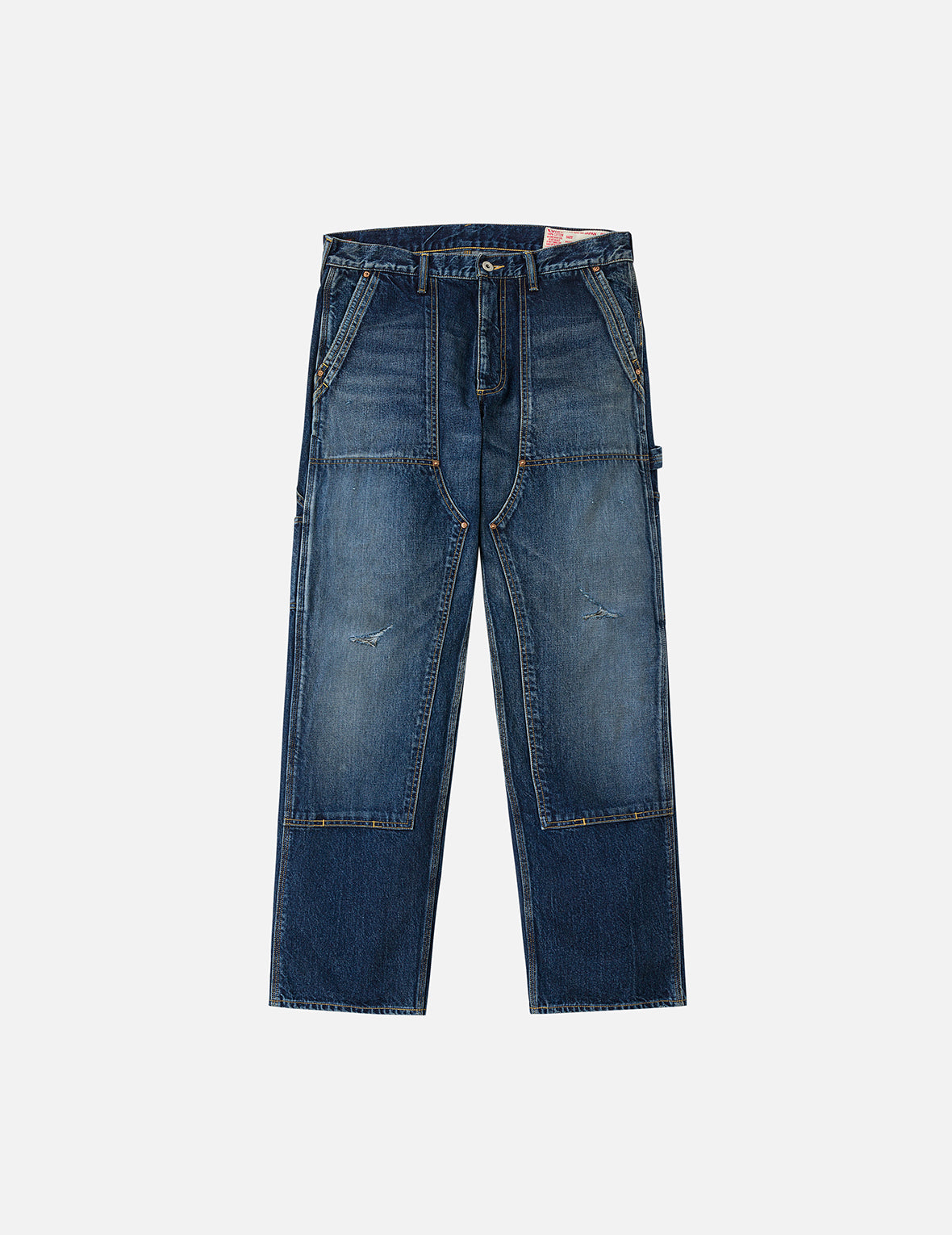 Washed Seagull Print Regular Fit Painter Jeans – EVISU Washed Seagull Print Regular Fit Painter Jeans – EVISU