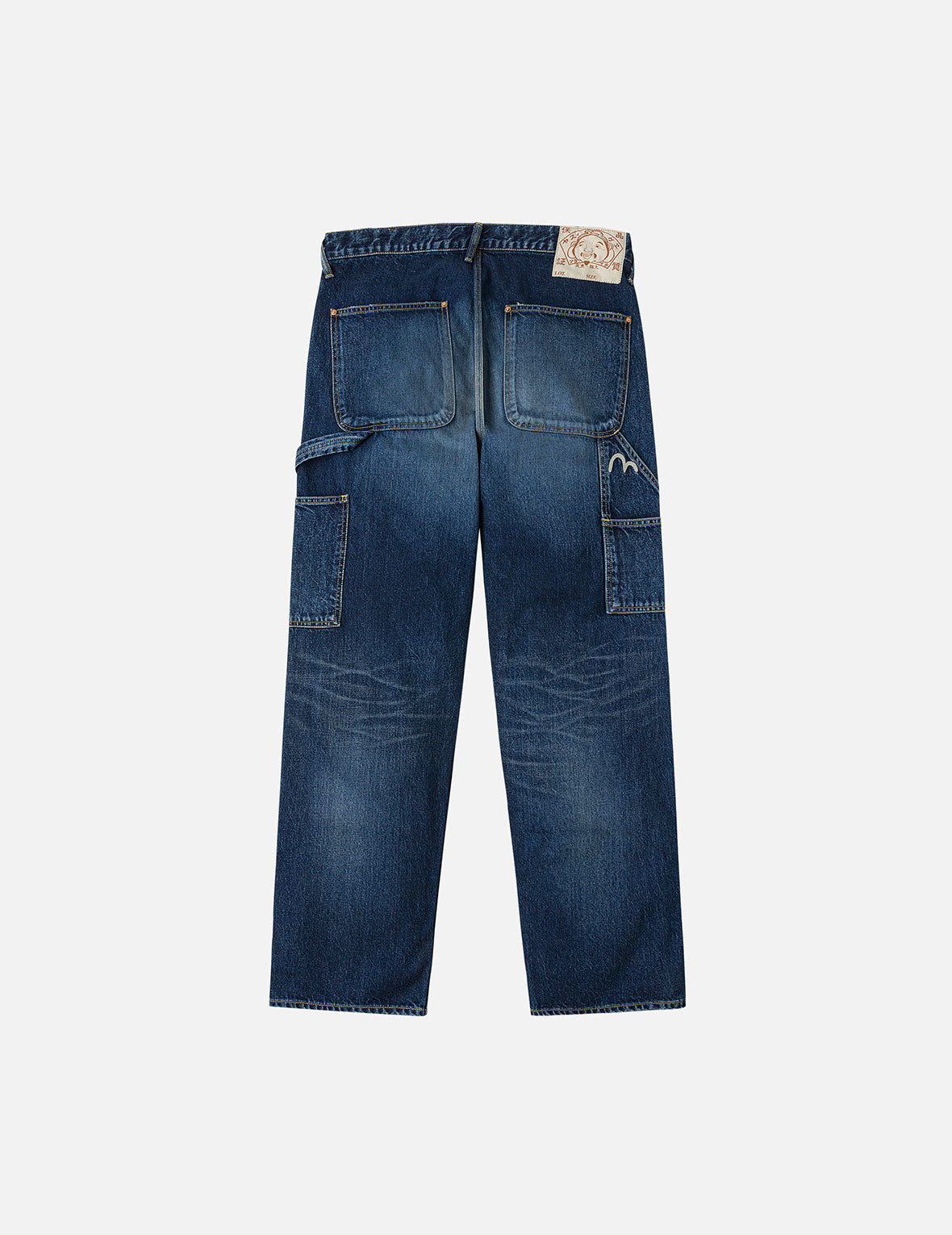 Washed Seagull Print Regular Fit Painter Jeans