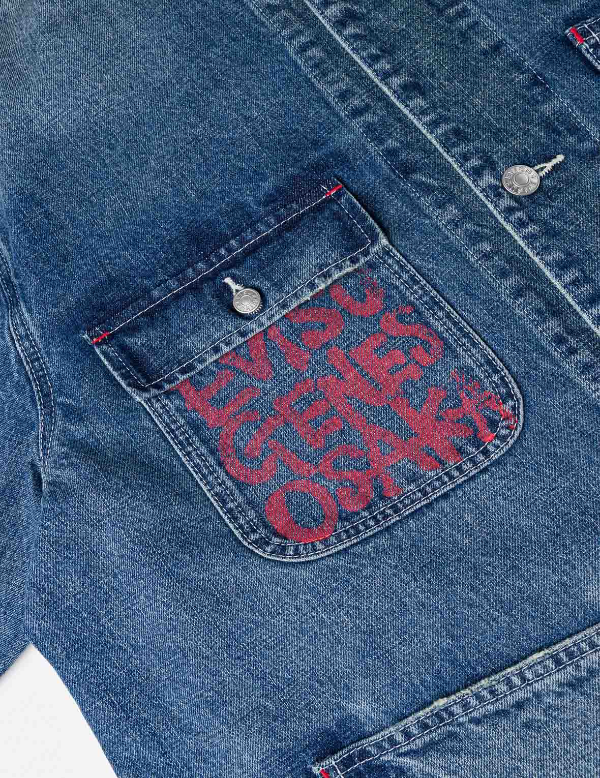 Multi Patches Denim Chore Jacket