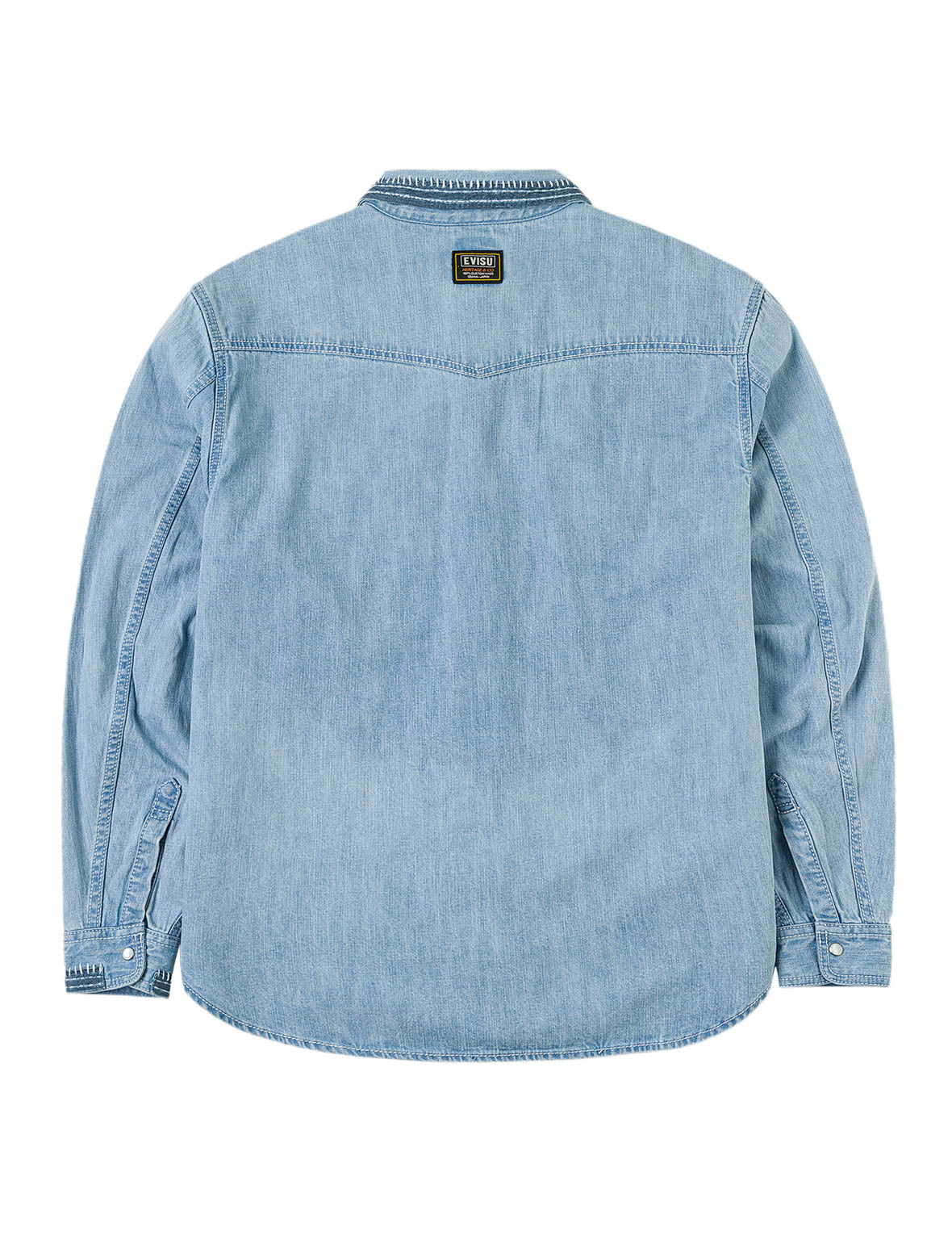 Seagull and Line Embroidery Shirt