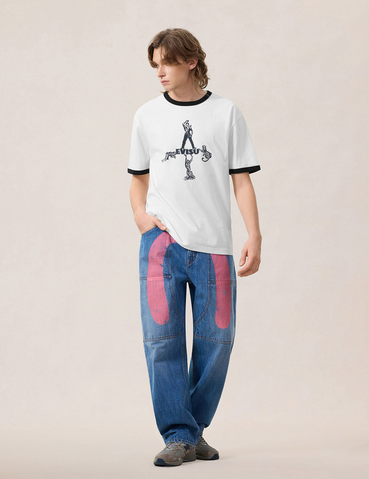 Miner and Leopard Ringer T-shirt